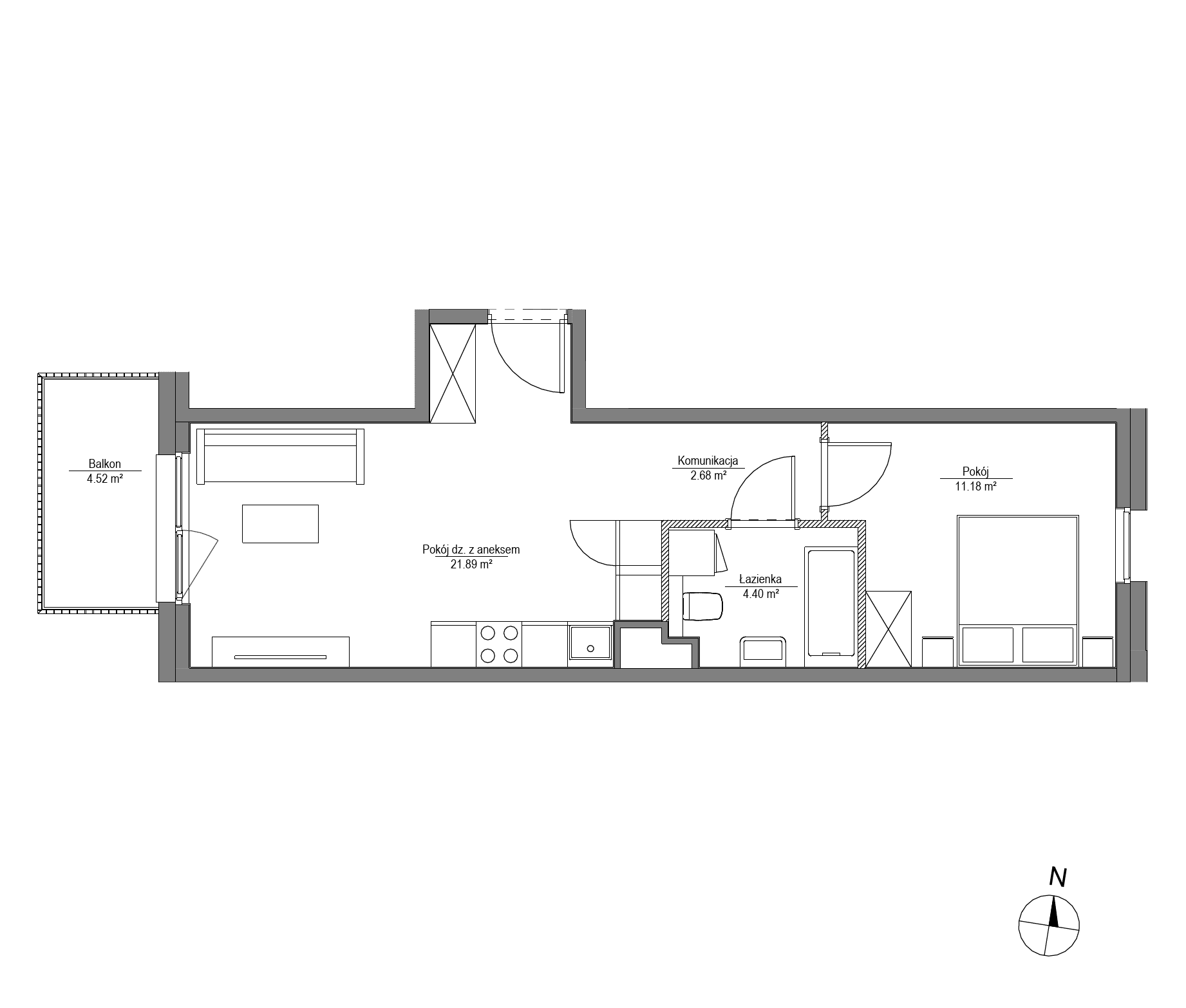 Apartamenty Lira House - lokal LH/LHA/H/6/6, budynek LHA
