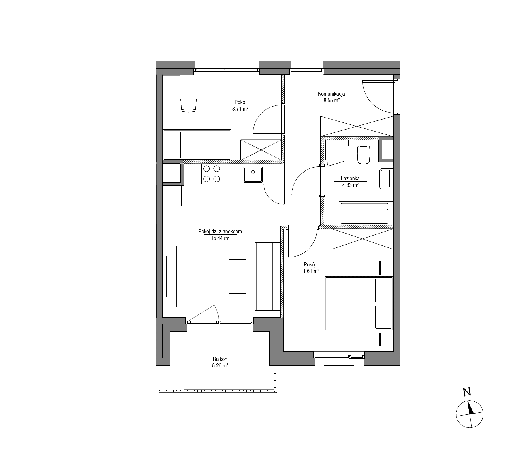 Apartamenty Lira House - lokal LH/LHA/B/2/4, budynek LHA