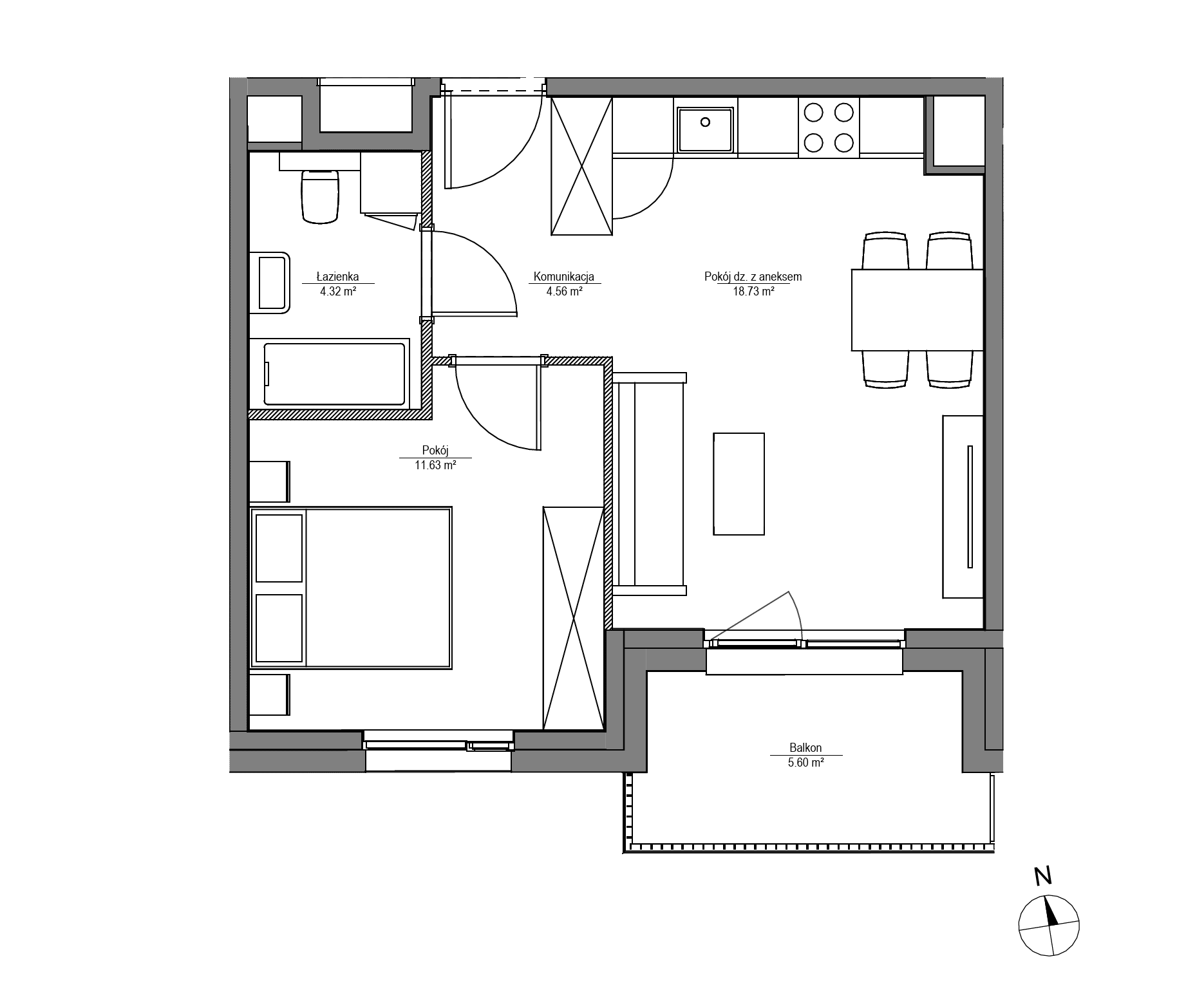 Apartamenty Lira House - lokal LH/LHA/B/3/3, budynek LHA
