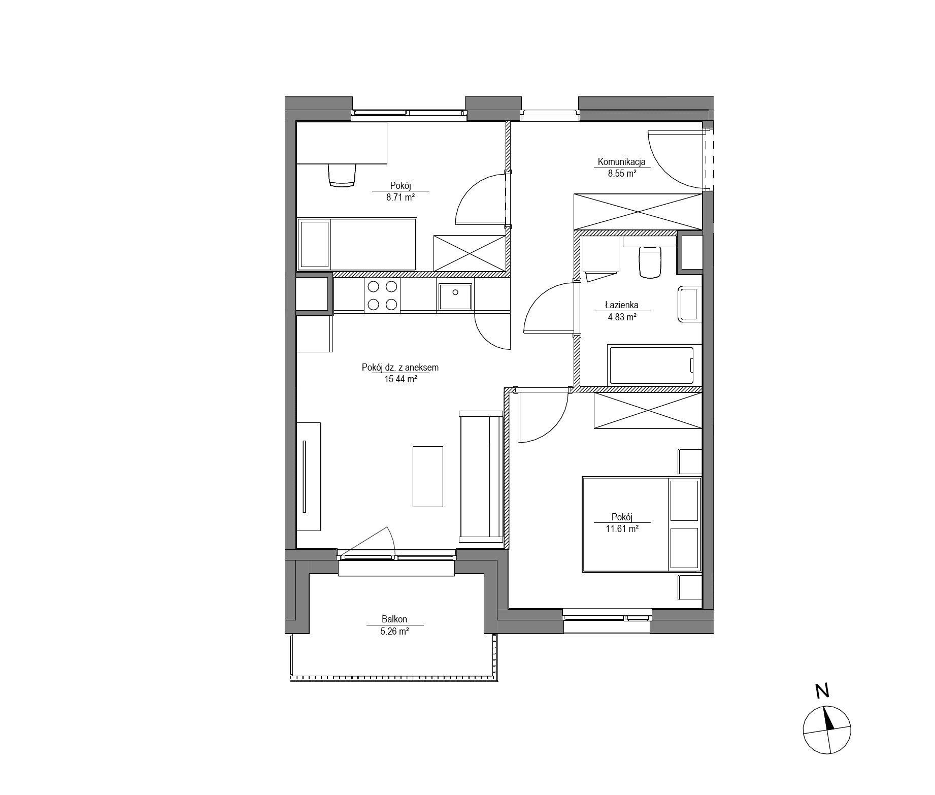 Apartamenty Lira House - lokal LH/LHA/B/3/4, budynek LHA