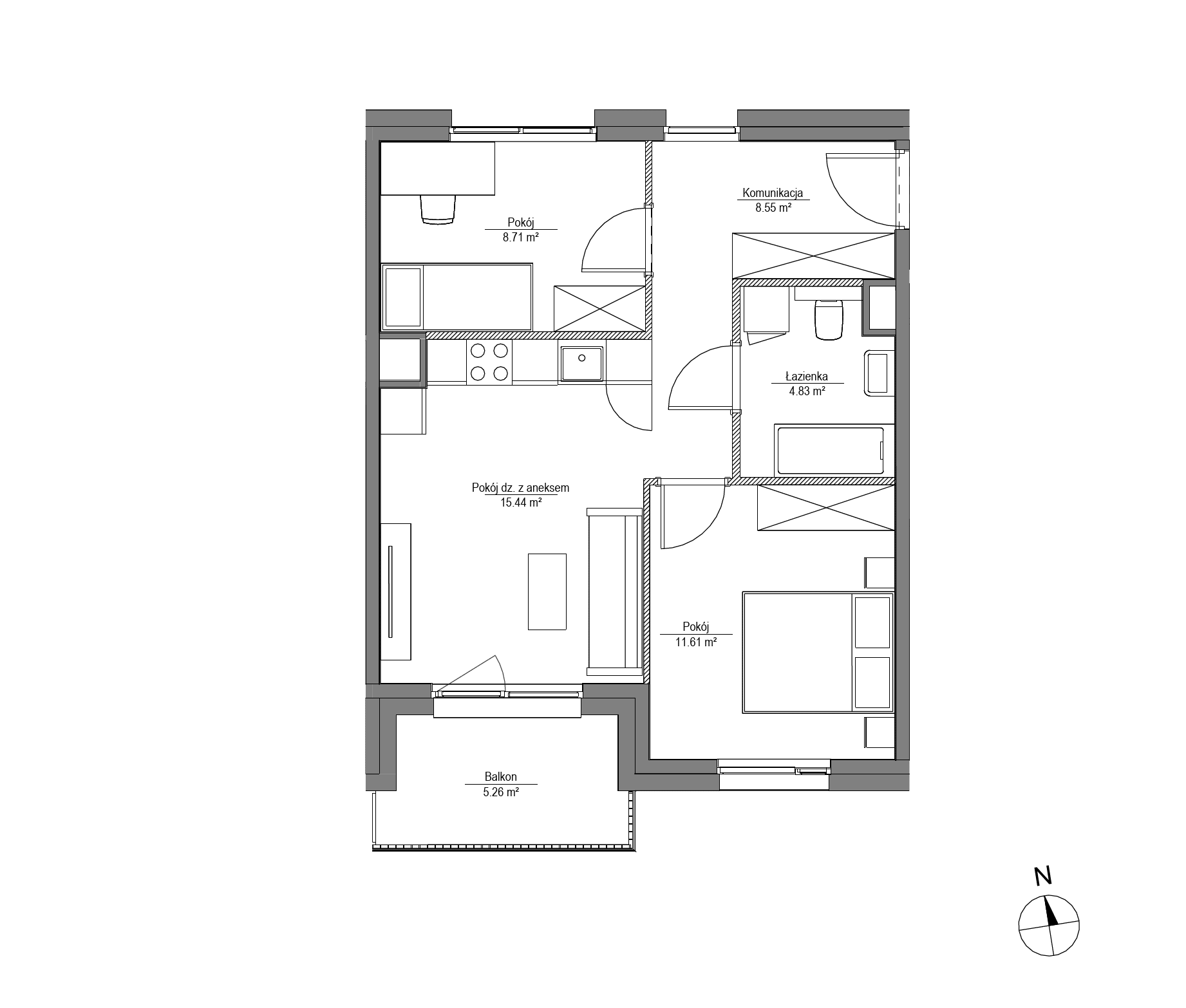 Apartamenty Lira House - lokal LH/LHA/B/4/4, budynek LHA