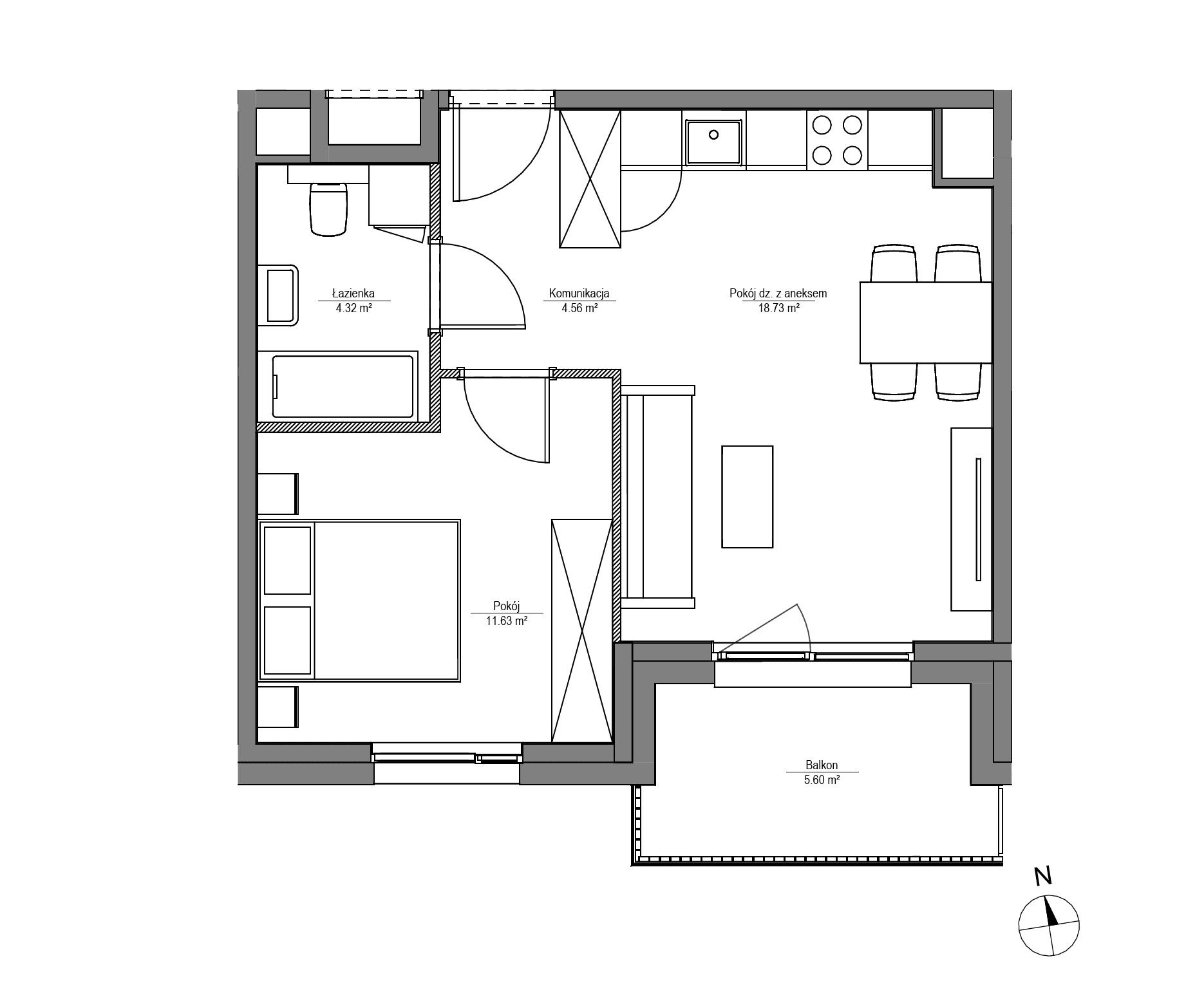 Apartamenty Lira House - lokal LH/LHA/B/6/3, budynek LHA