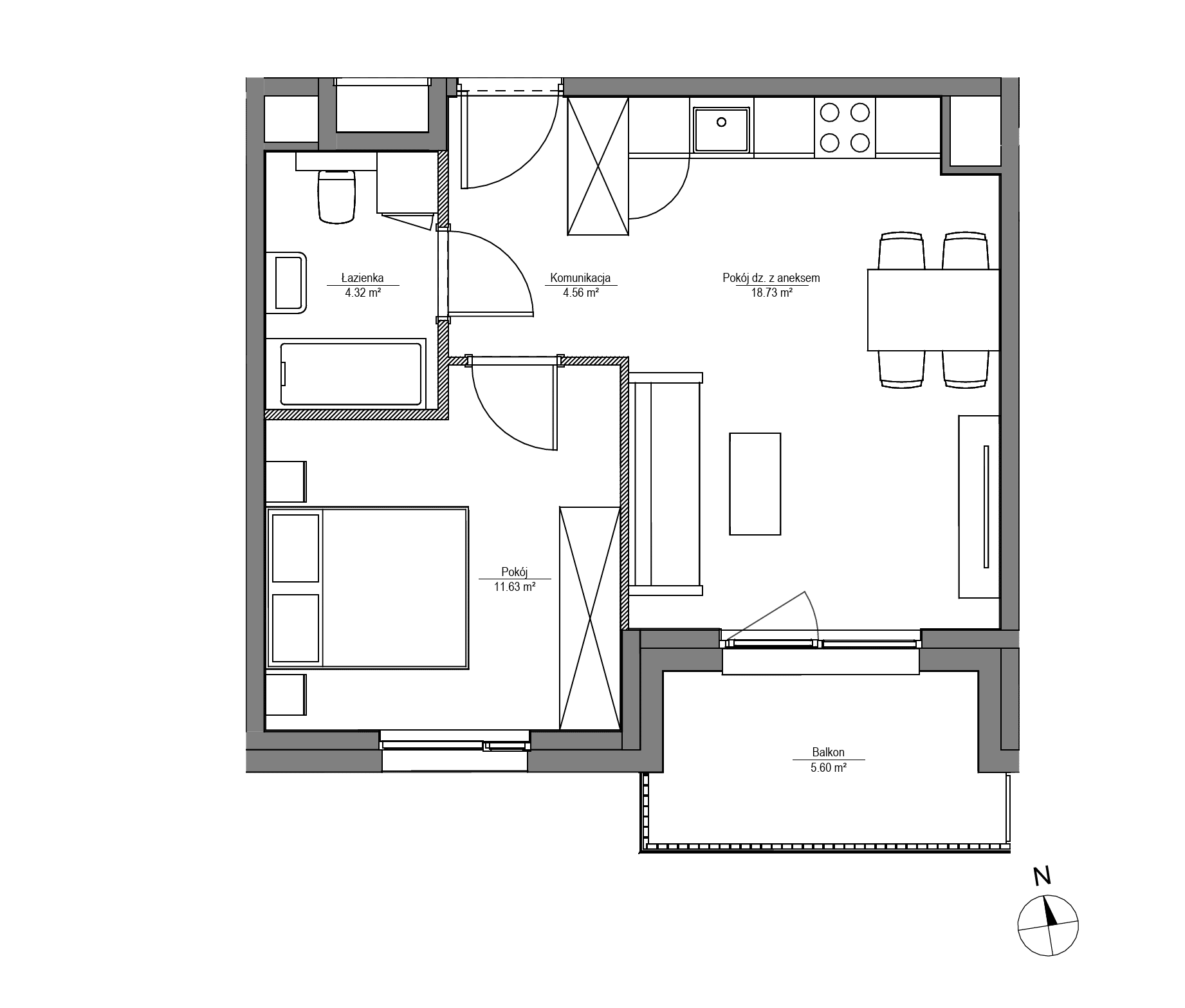 Apartamenty Lira House - lokal LH/LHA/B/7/3, budynek LHA