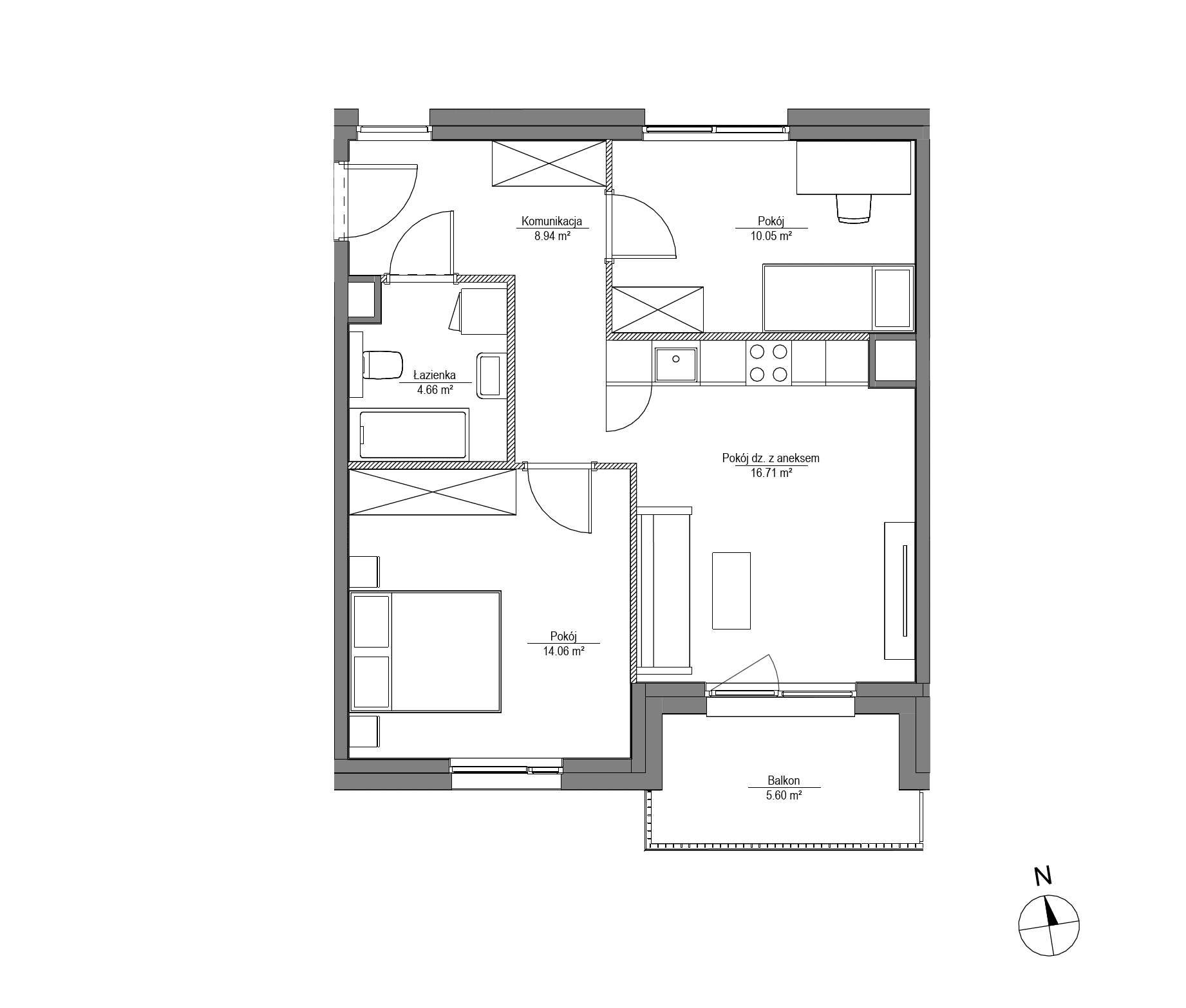 Apartamenty Lira House - lokal LH/LHA/C/3/1, budynek LHA