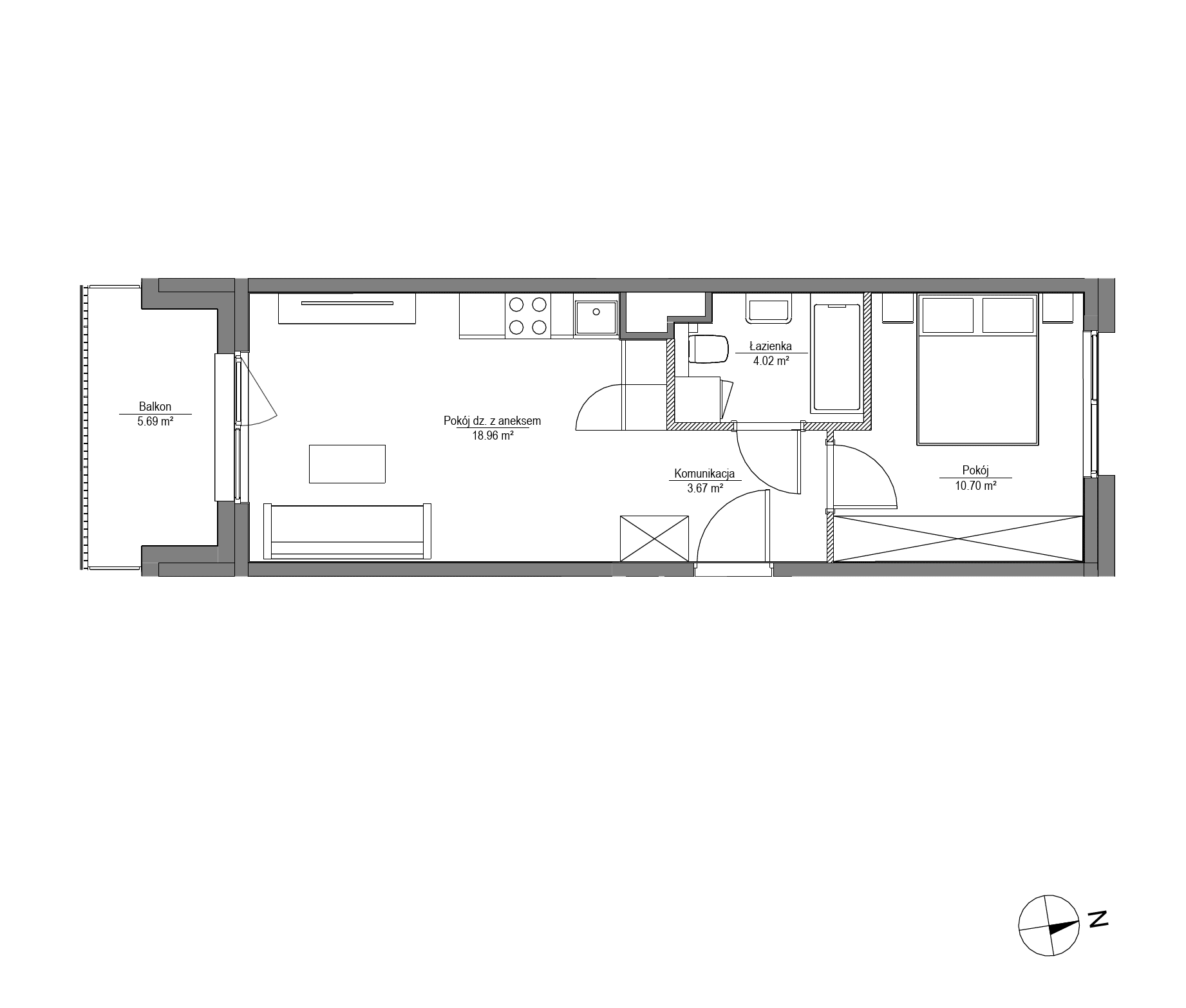 Apartamenty Lira House - lokal LH/LHA/C/3/5, budynek LHA