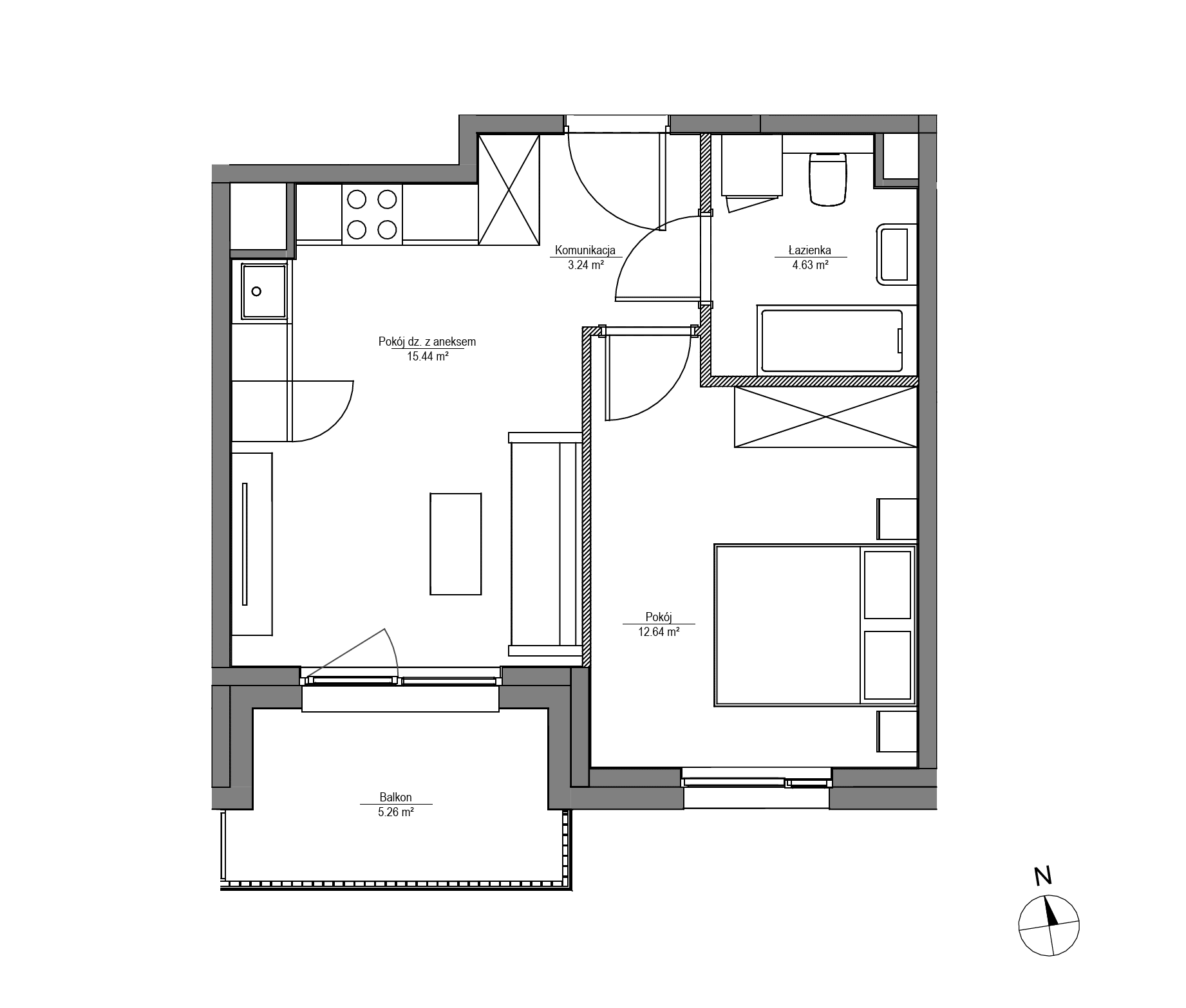 Apartamenty Lira House - lokal LH/LHA/C/5/4, budynek LHA