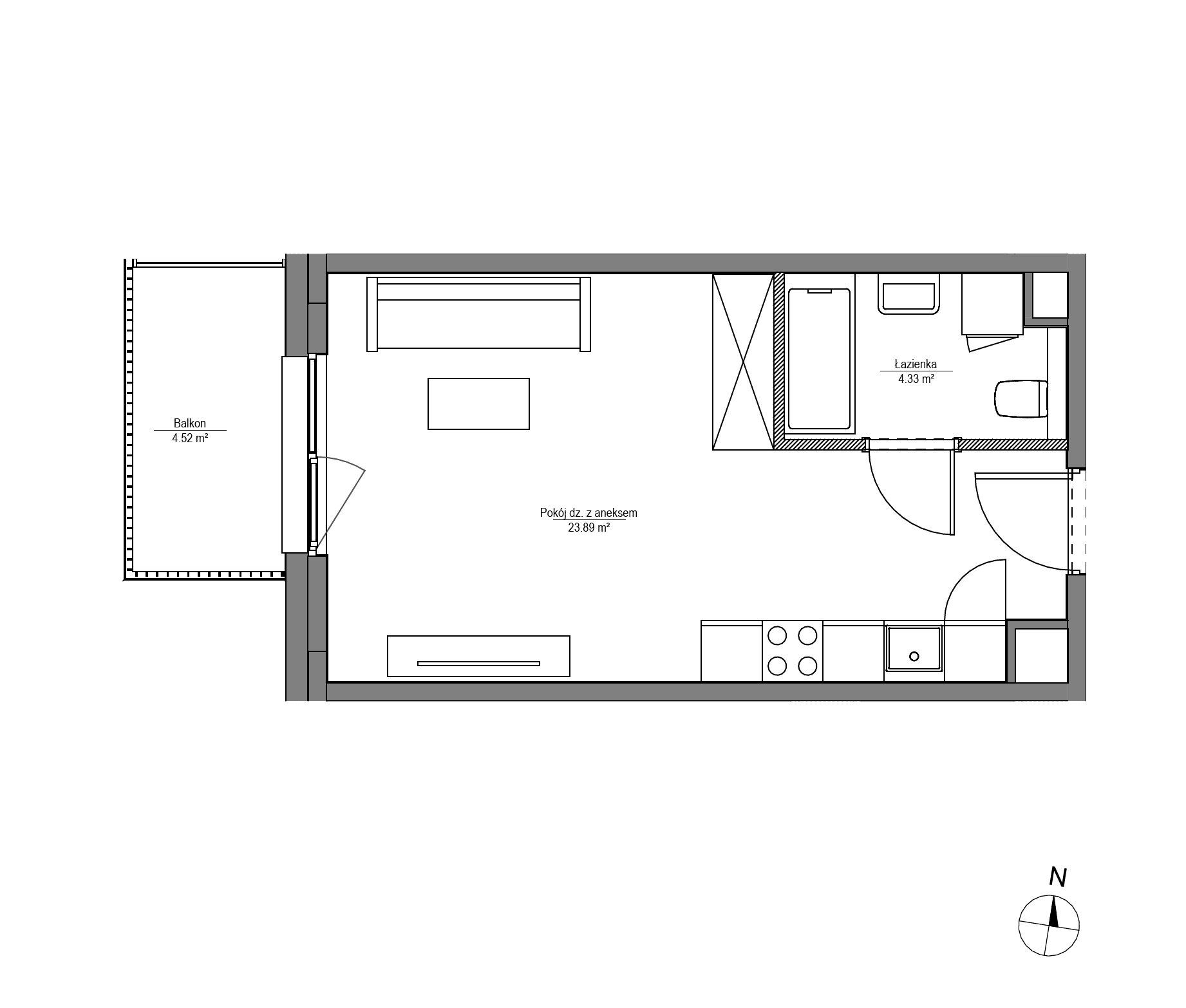 Apartamenty Lira House - lokal LH/LHA/D/2/3, budynek LHA