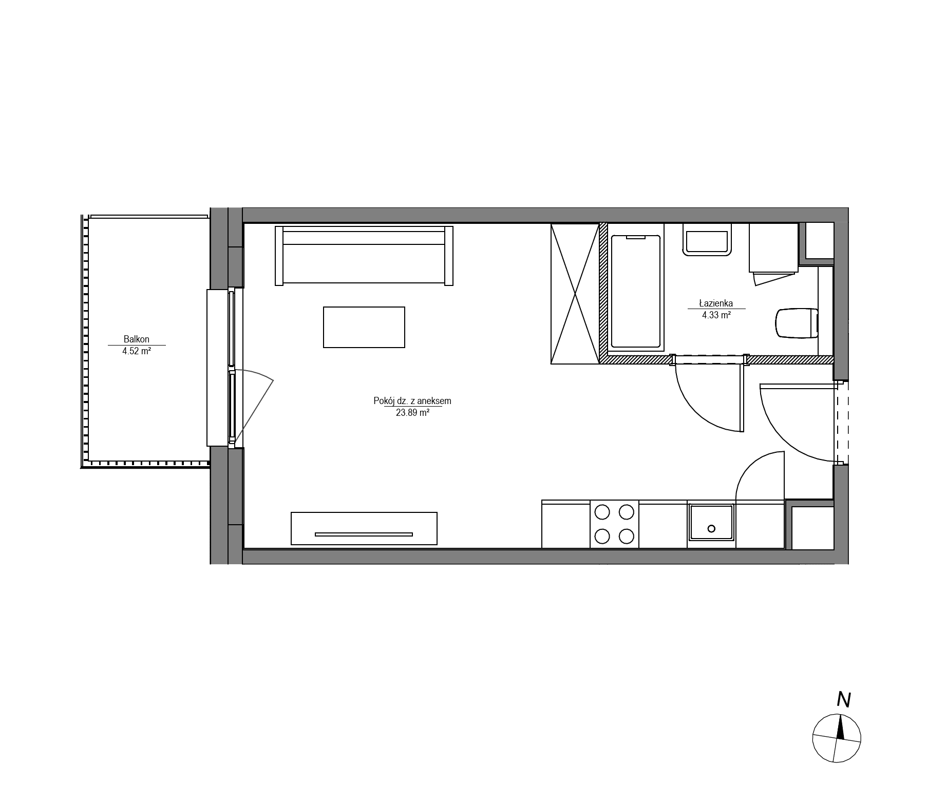 Apartamenty Lira House - lokal LH/LHA/D/2/5, budynek LHA