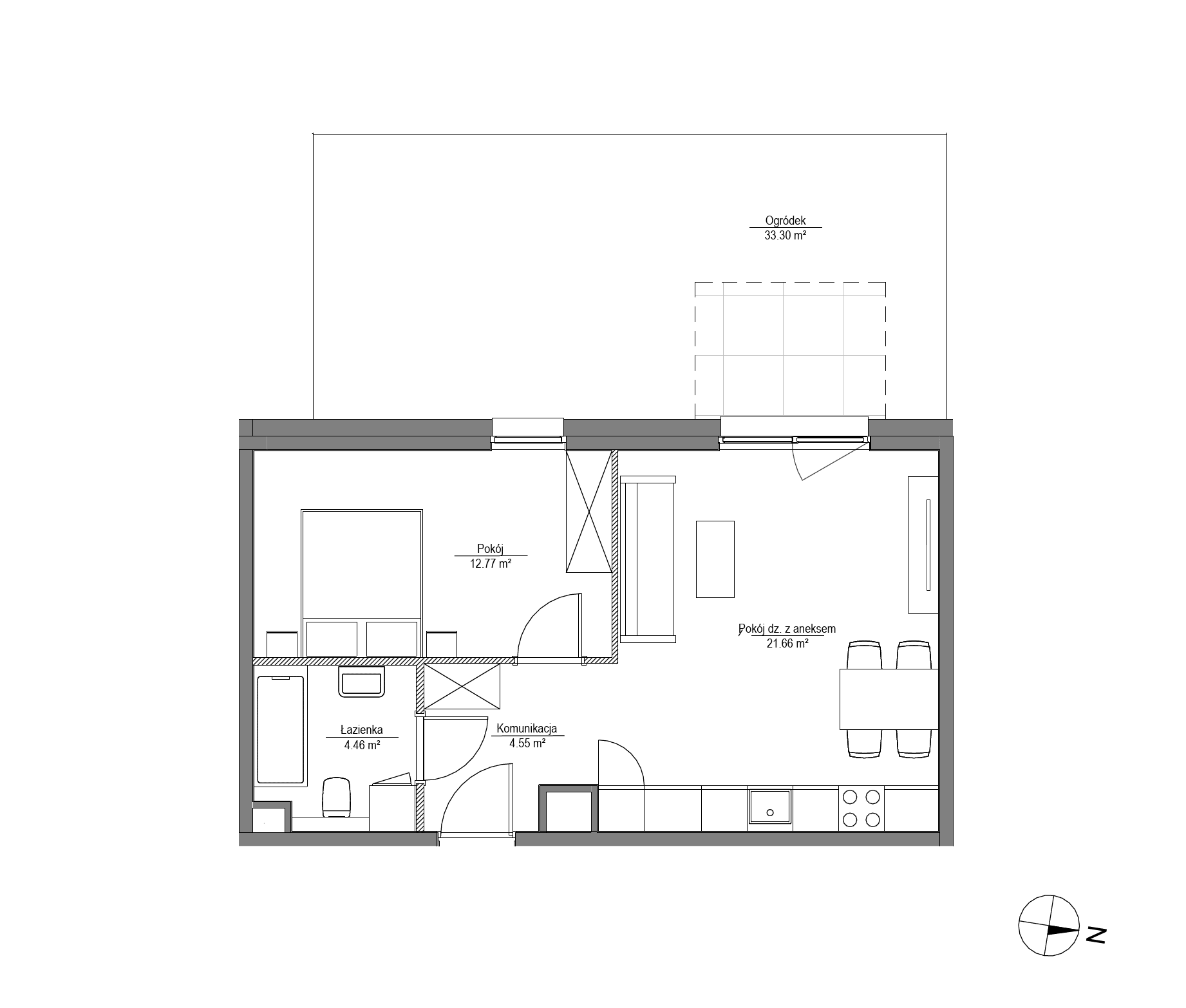 Apartamenty Lira House - lokal LH/LHA/H/1/1, budynek LHA