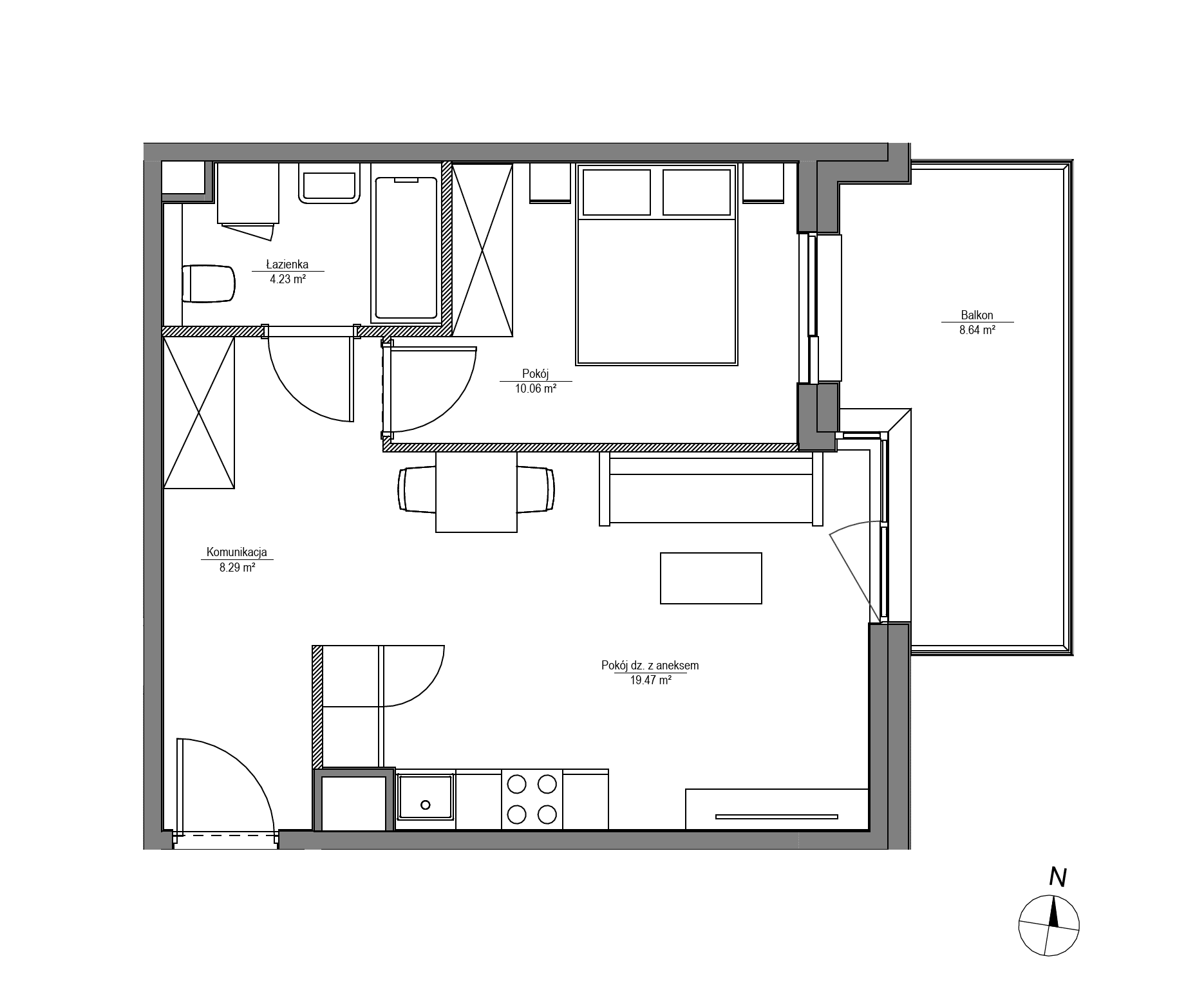 Apartamenty Lira House - lokal LH/LHA/H/4/2, budynek LHA