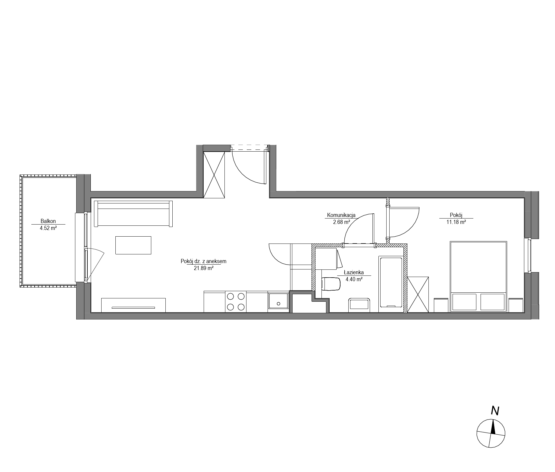 Apartamenty Lira House - lokal LH/LHA/H/5/6, budynek LHA