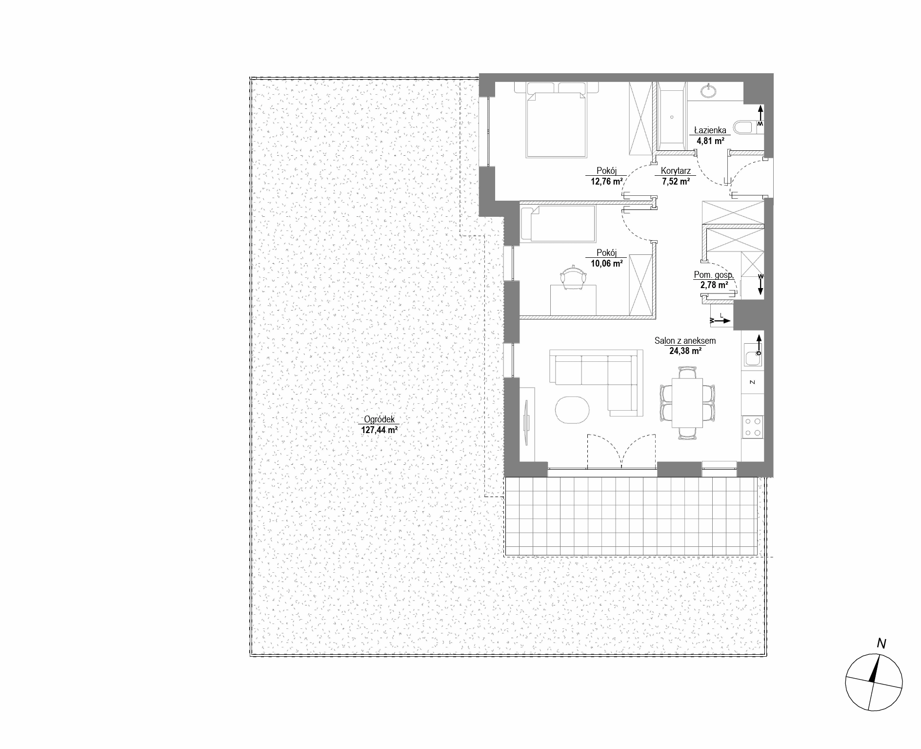 Piątkowo Residence – inwestycja Robyg - lokal H1.0M01