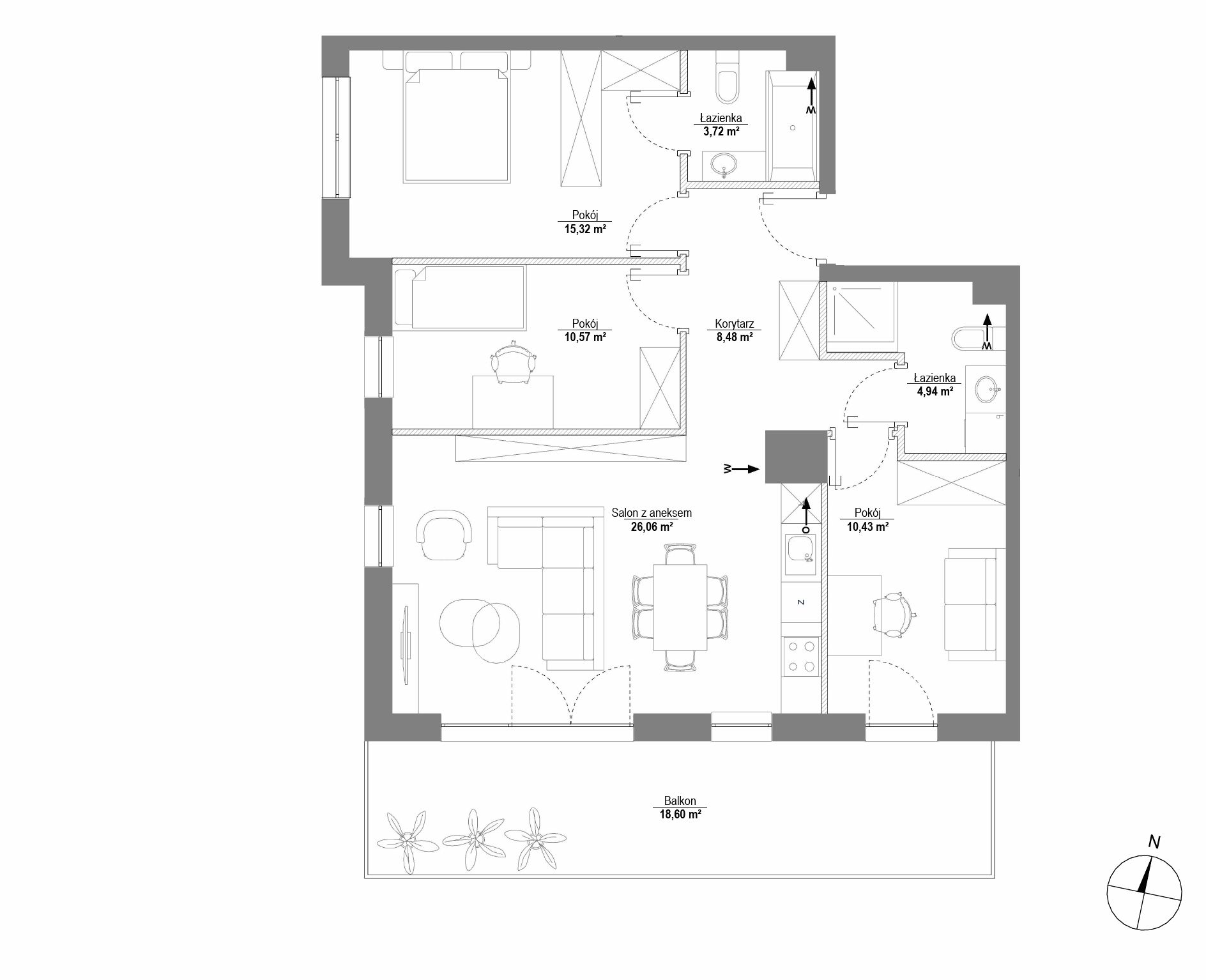 Piątkowo Residence – inwestycja Robyg - lokal H2.1M01