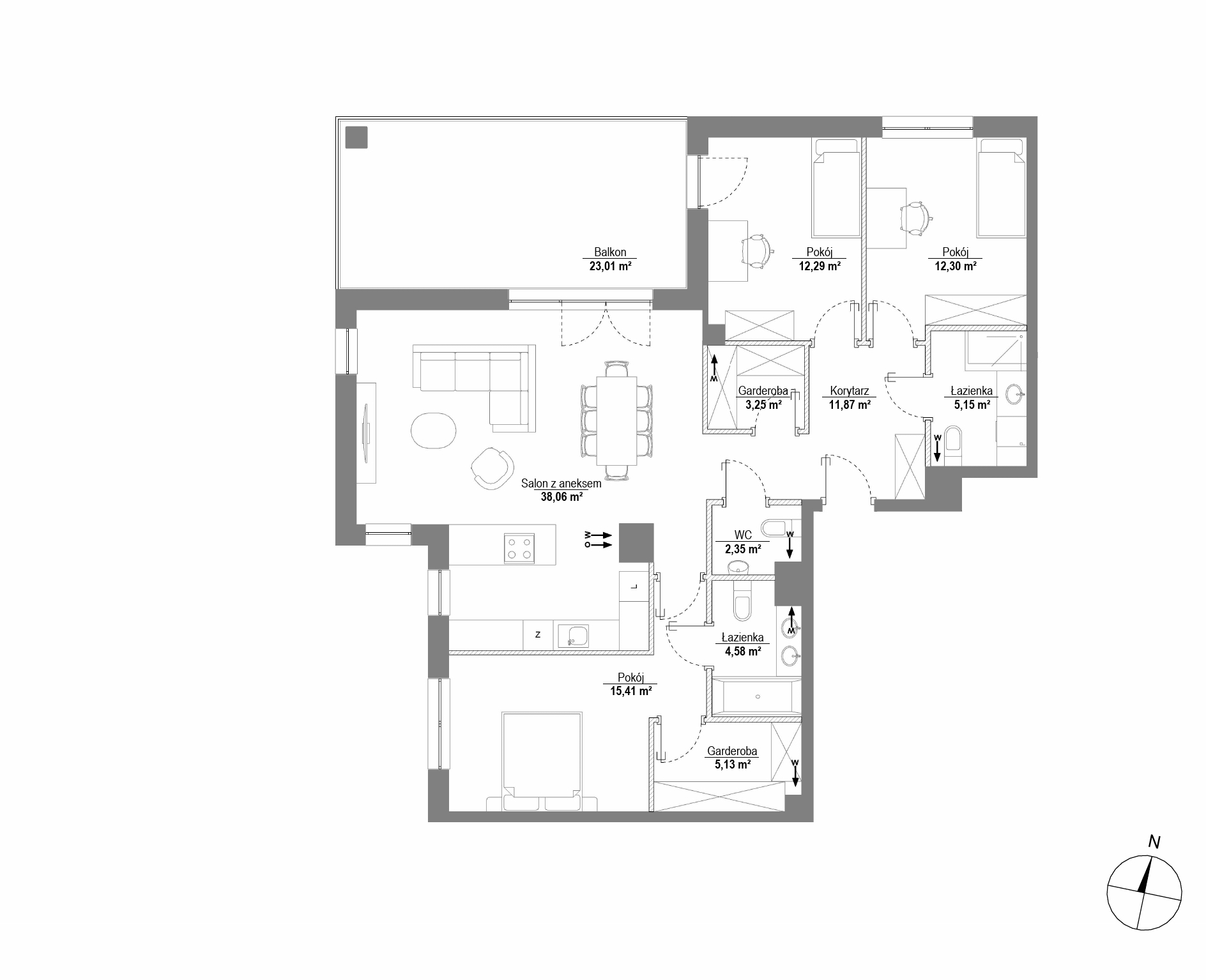 Piątkowo Residence – inwestycja Robyg - lokal H3.1M02