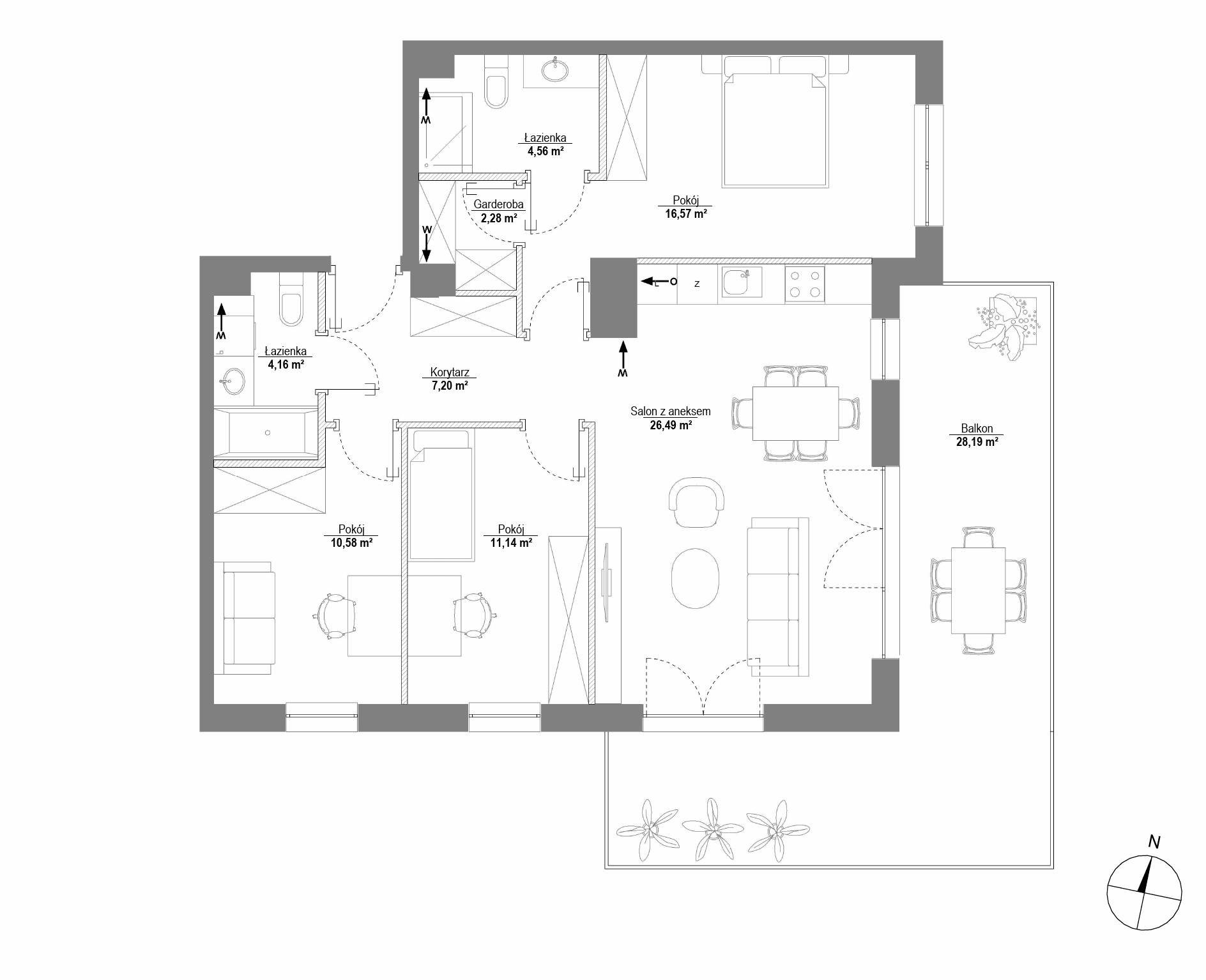 Piątkowo Residence – inwestycja Robyg - lokal H1.1M05