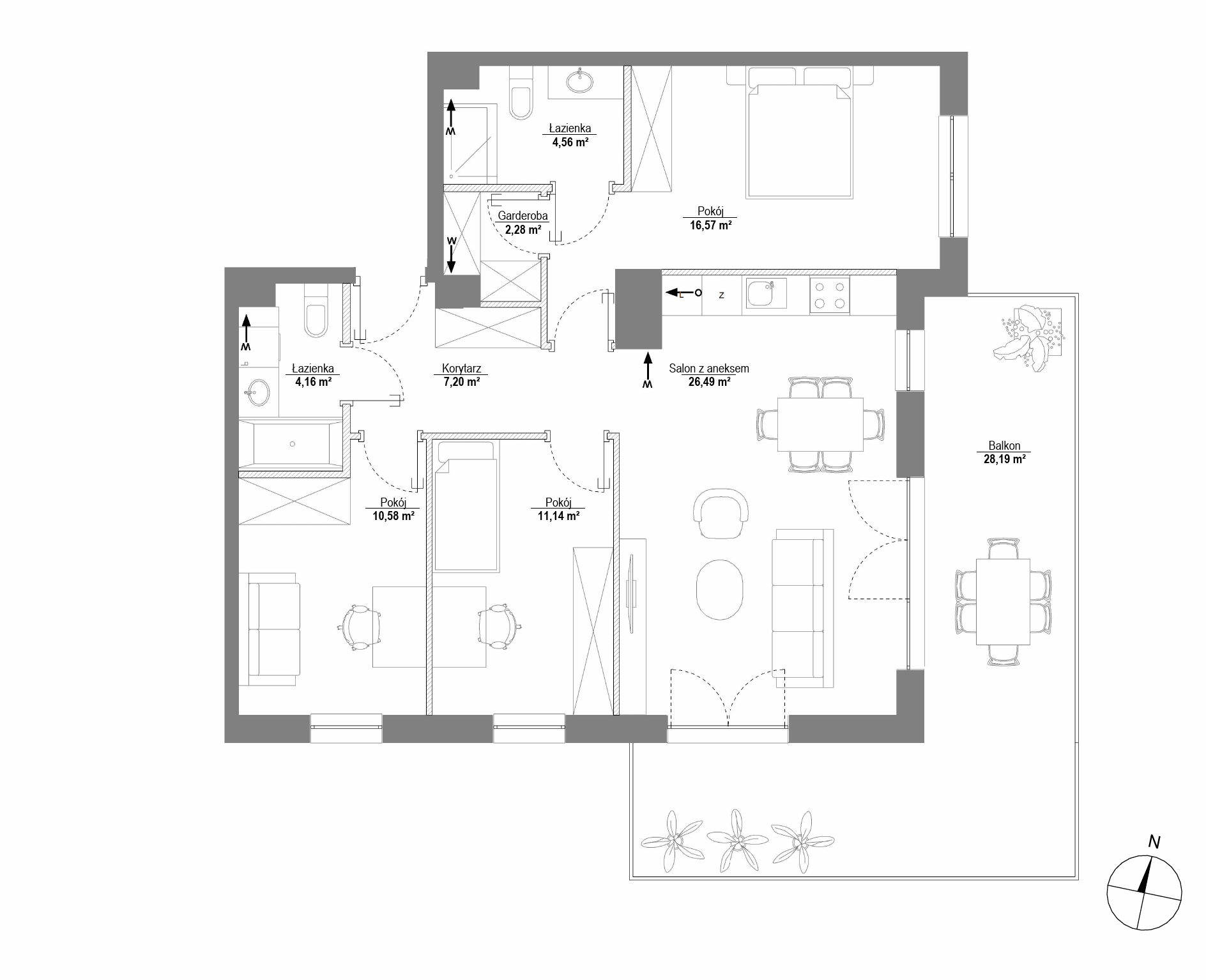 Piątkowo Residence – inwestycja Robyg - lokal H3.1M05