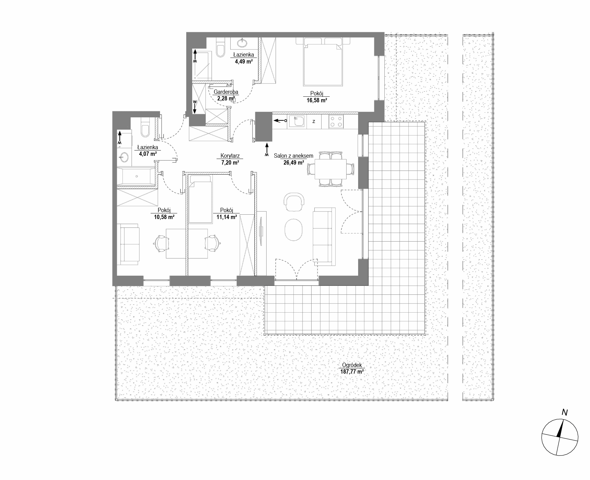 Piątkowo Residence – inwestycja Robyg - lokal H1.0M05