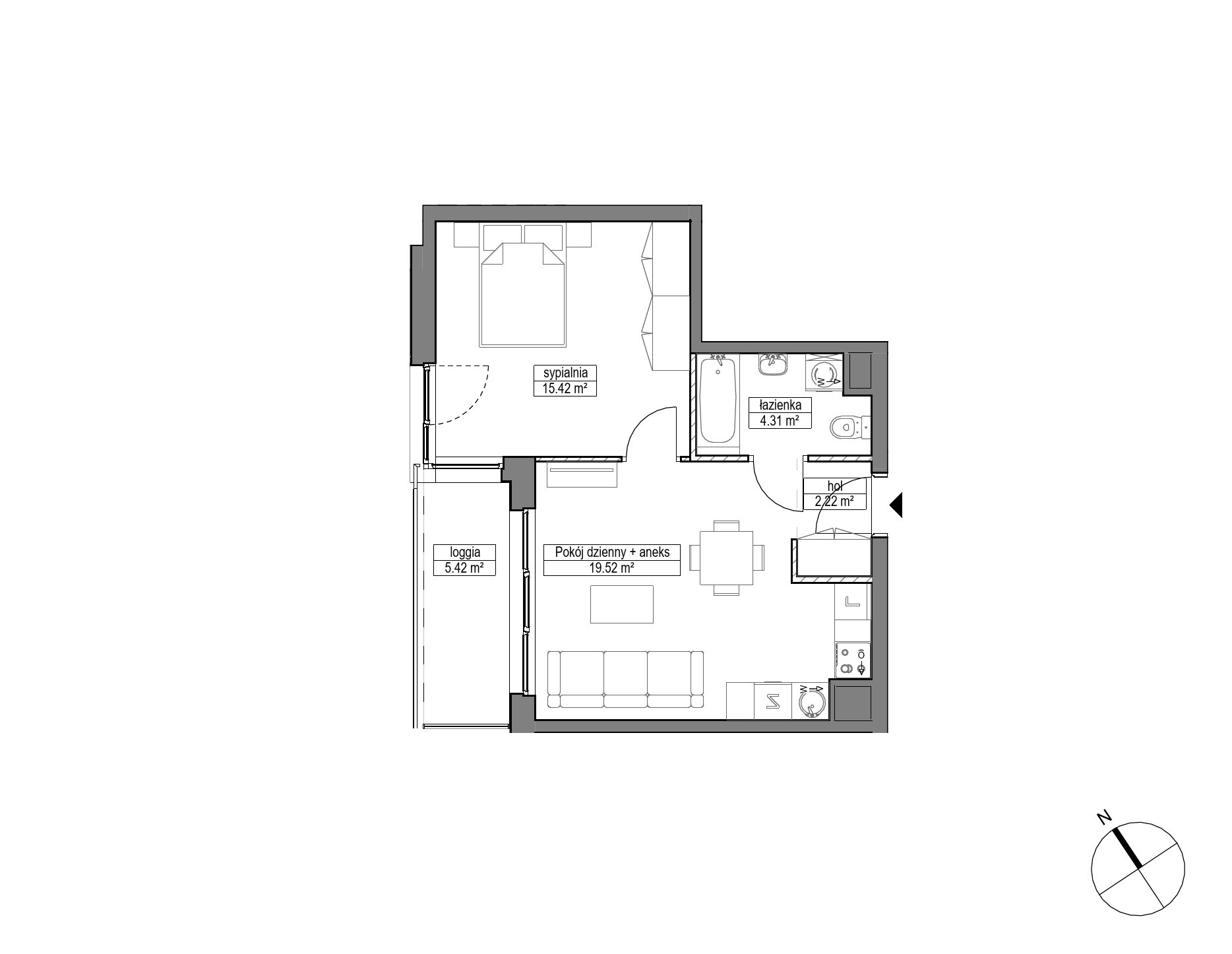 Dobre Miejsce – inwestycja Robyg - lokal A.1M22
