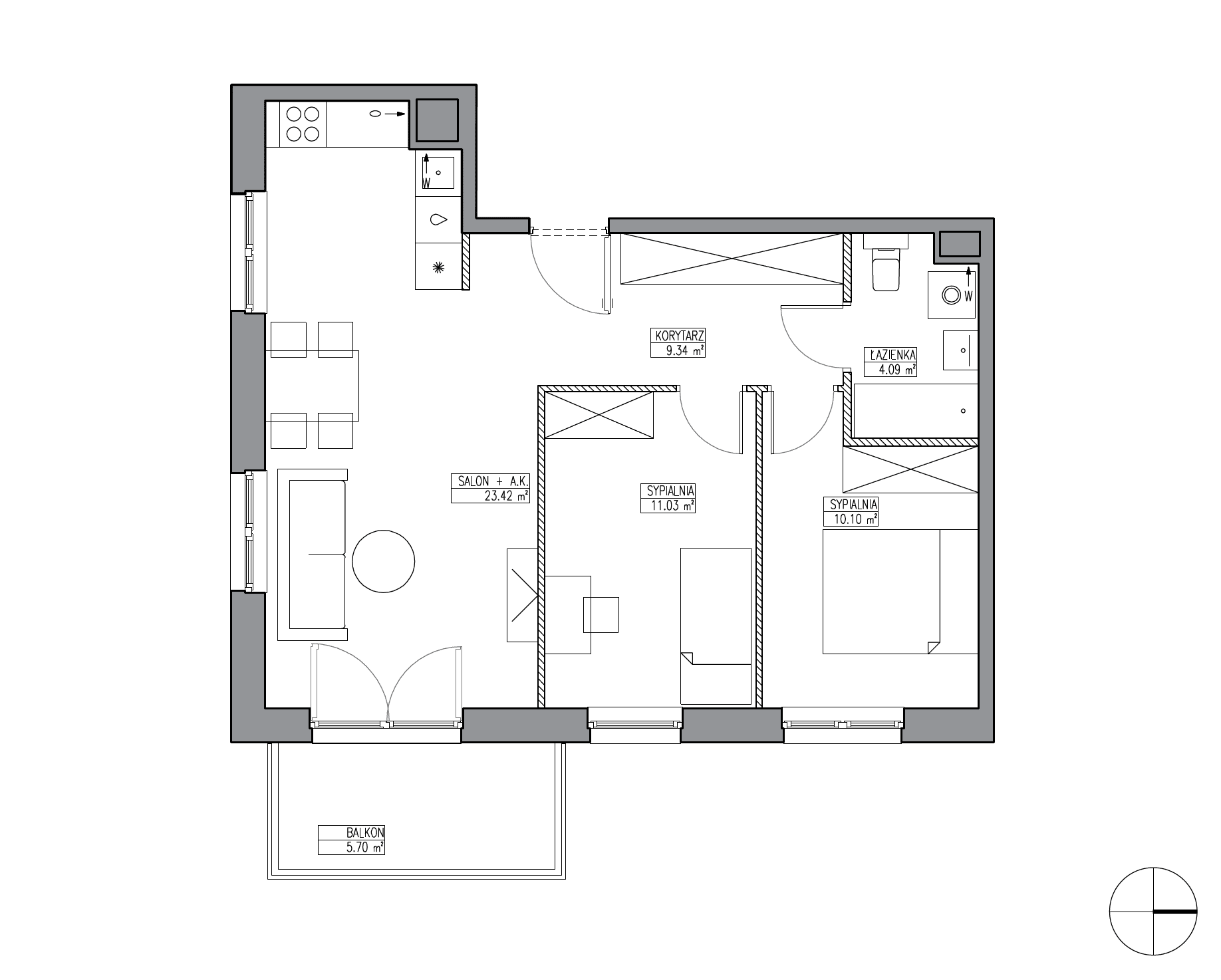 Apartamenty Krakowska - lokal KR6/A/7/4, budynek A