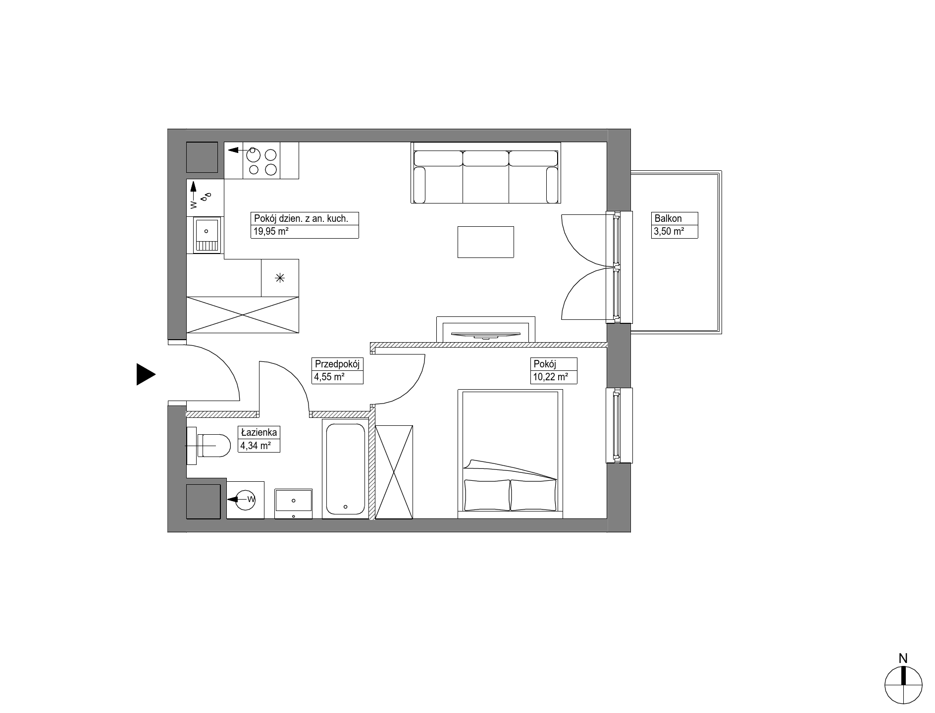 Apartamenty Krakowska - lokal KR8/A/3/7, budynek A