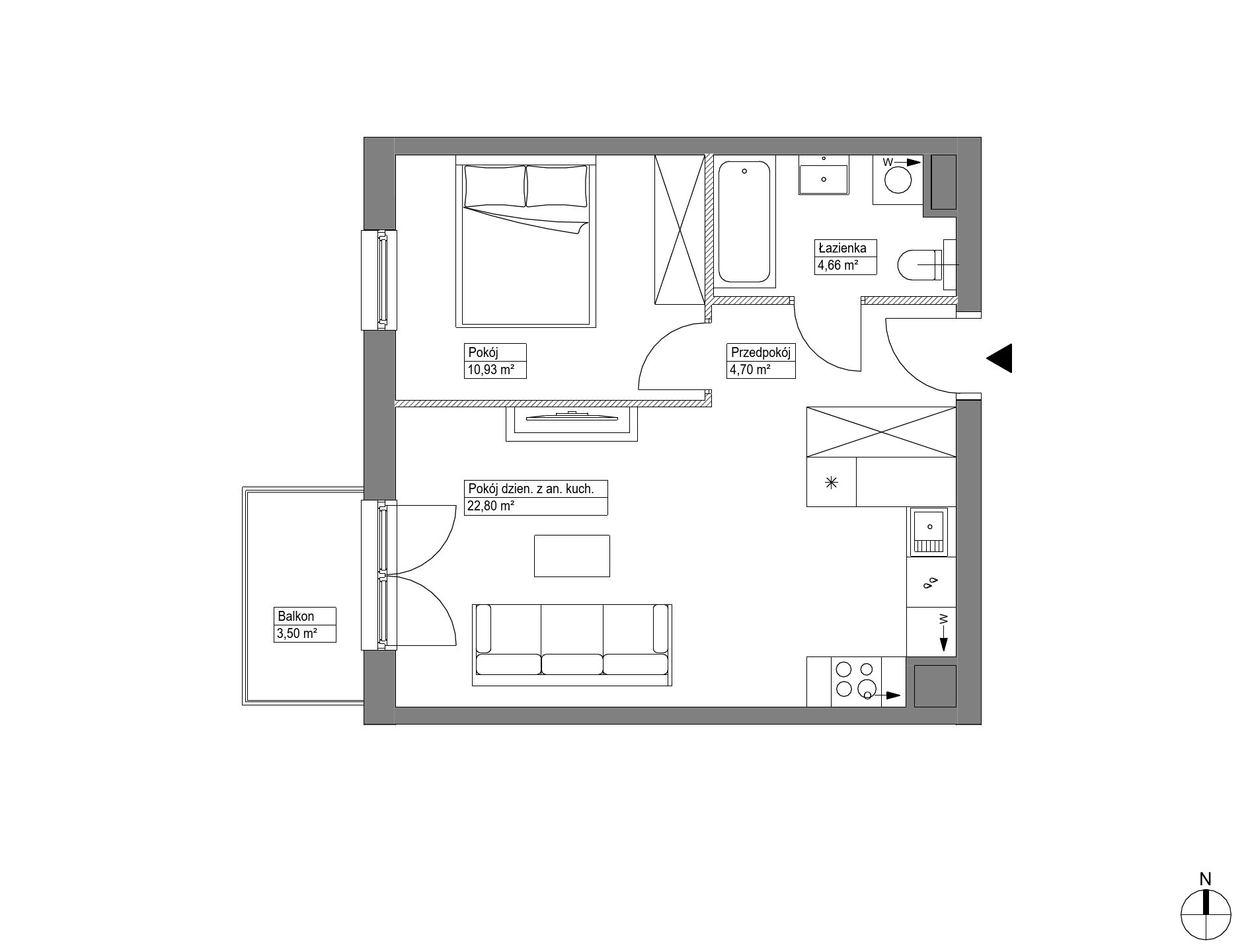 Apartamenty Krakowska - lokal KR8/A/4/3, budynek A
