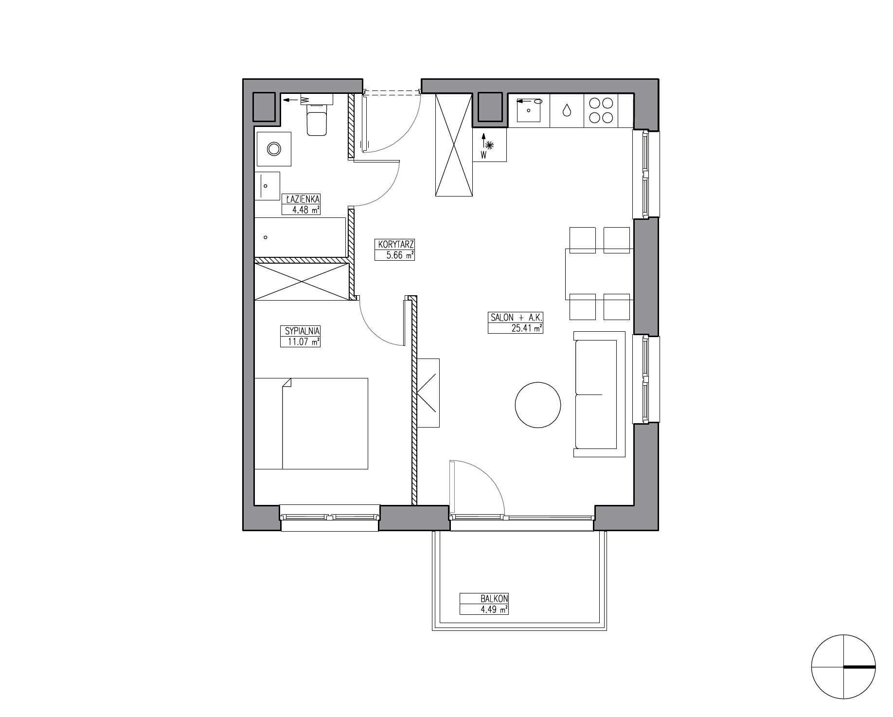 Apartamenty Krakowska - lokal KR6/C/3/3, budynek C
