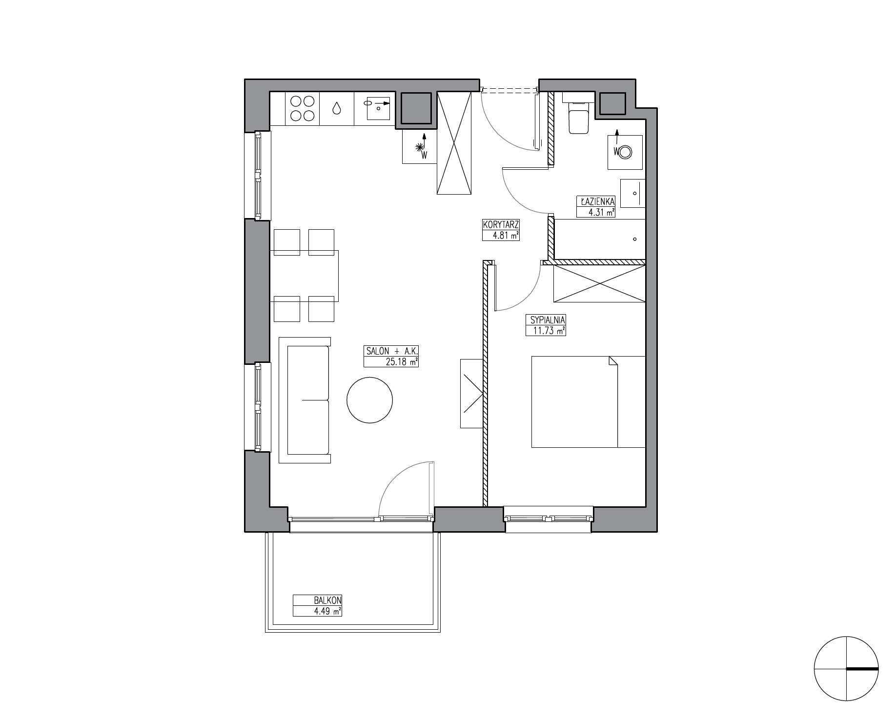 Apartamenty Krakowska - lokal KR6/C/3/7, budynek C