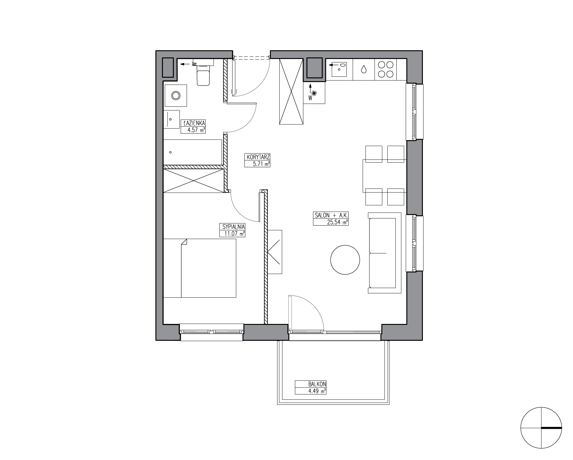 Apartamenty Krakowska - lokal KR6/C/7/3, budynek C