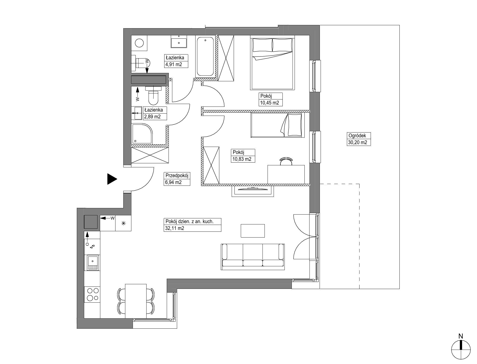 Apartamenty Krakowska - lokal KR8/C/0/1, budynek C