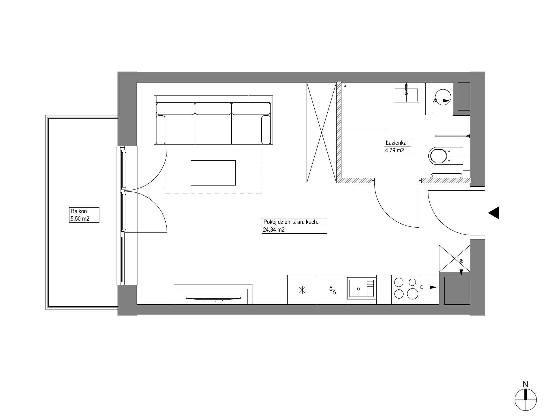 Apartamenty Krakowska - lokal KR8/C/1/4, budynek C