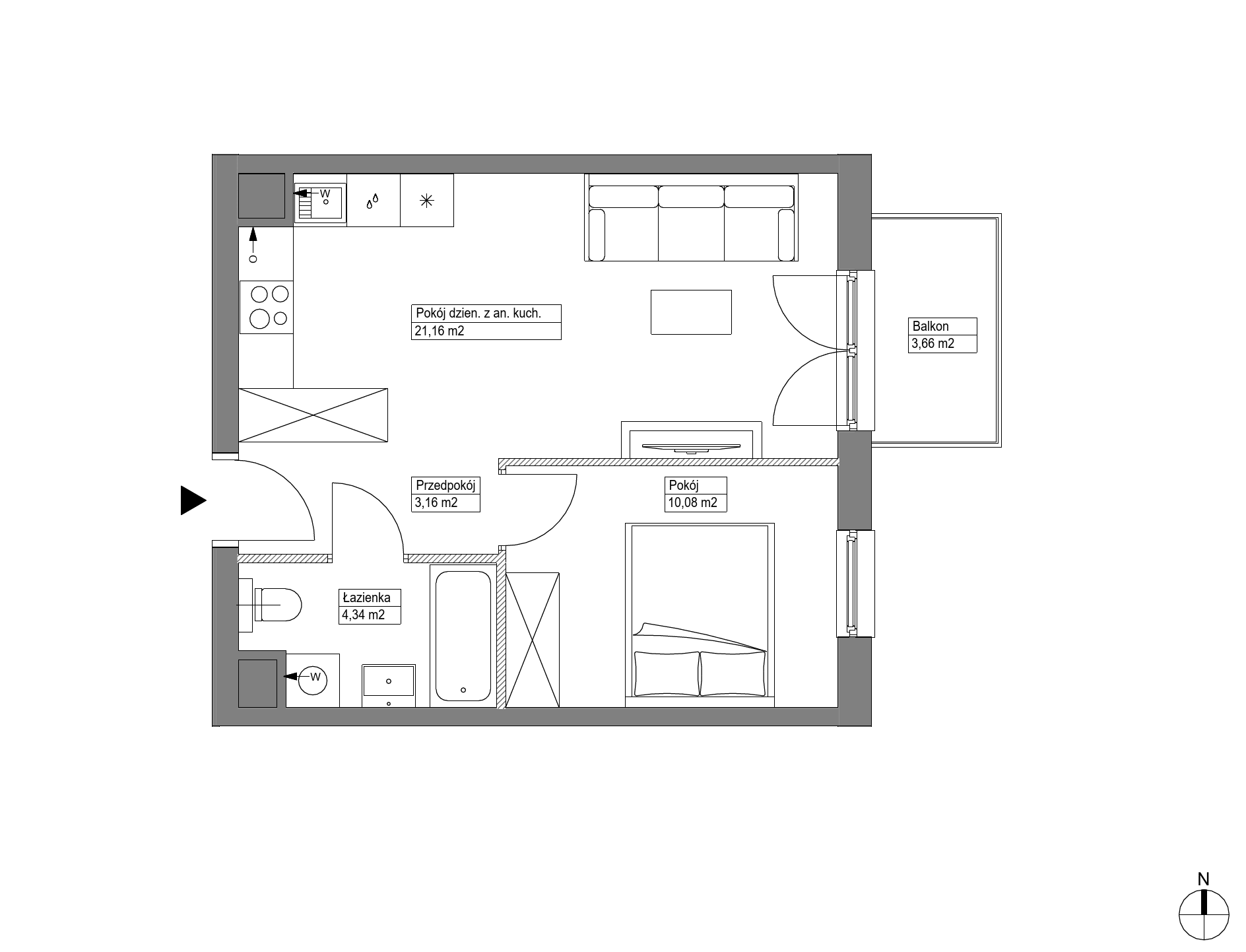 Apartamenty Krakowska - lokal KR8/C/5/7, budynek C