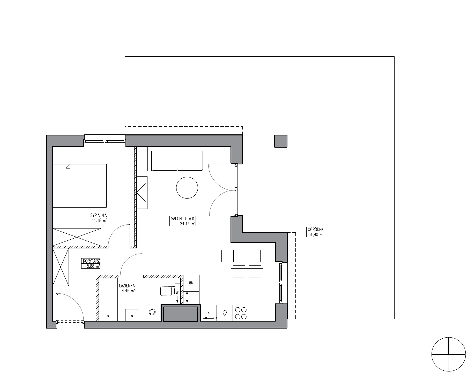 Apartamenty Krakowska - lokal KR6/B/0/1, budynek B