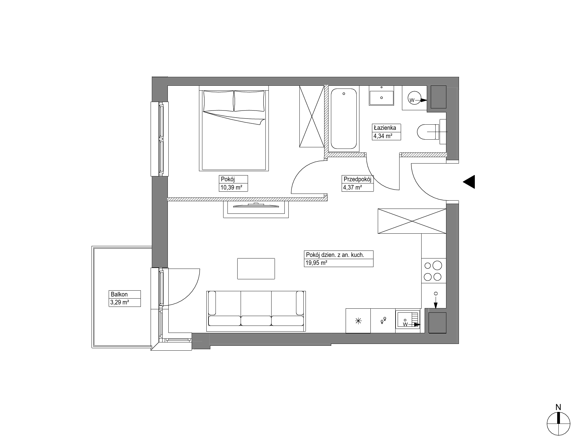Apartamenty Krakowska - lokal KR8/D/4/1, budynek D