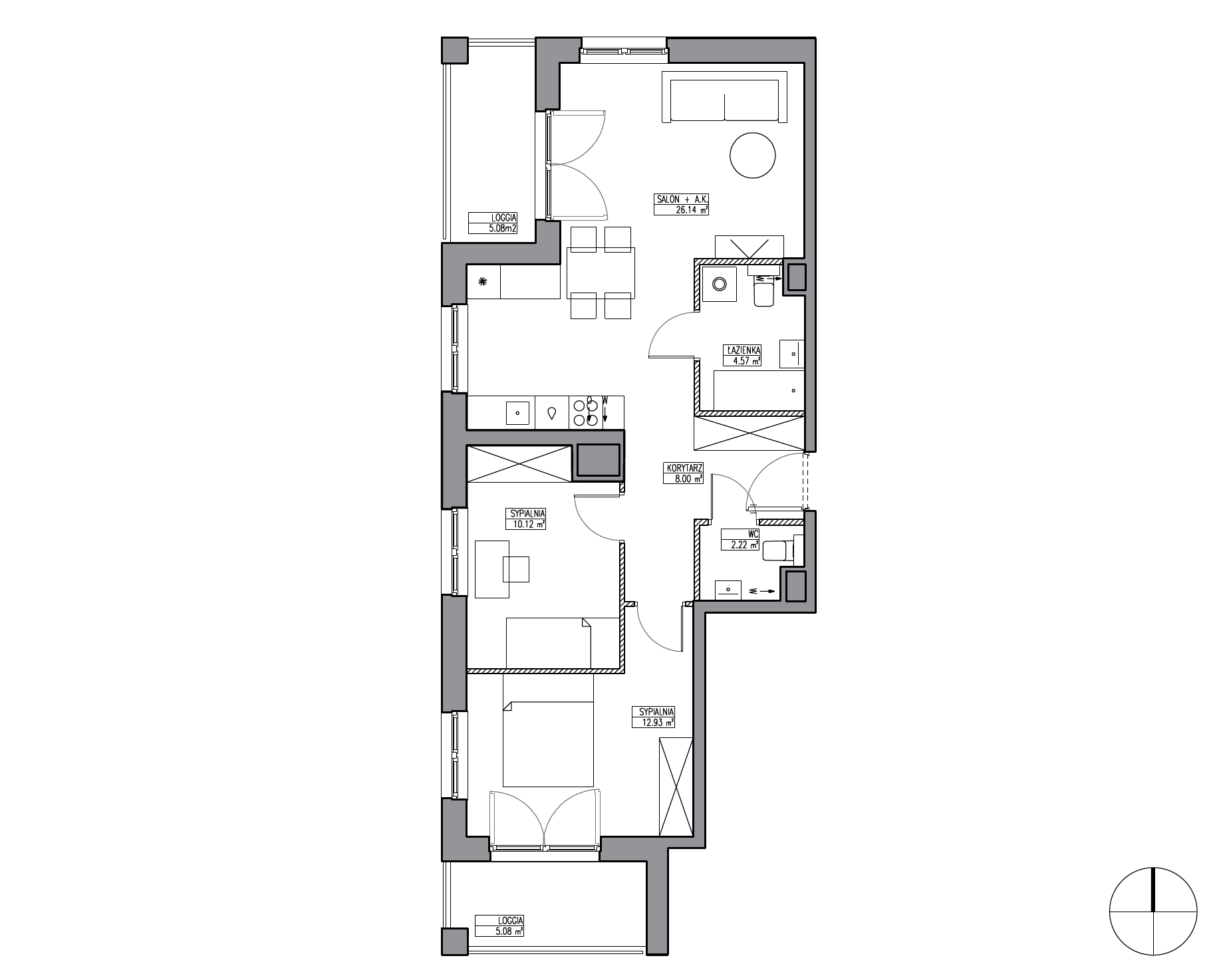 Apartamenty Krakowska - lokal KR6/B/2/5, budynek B