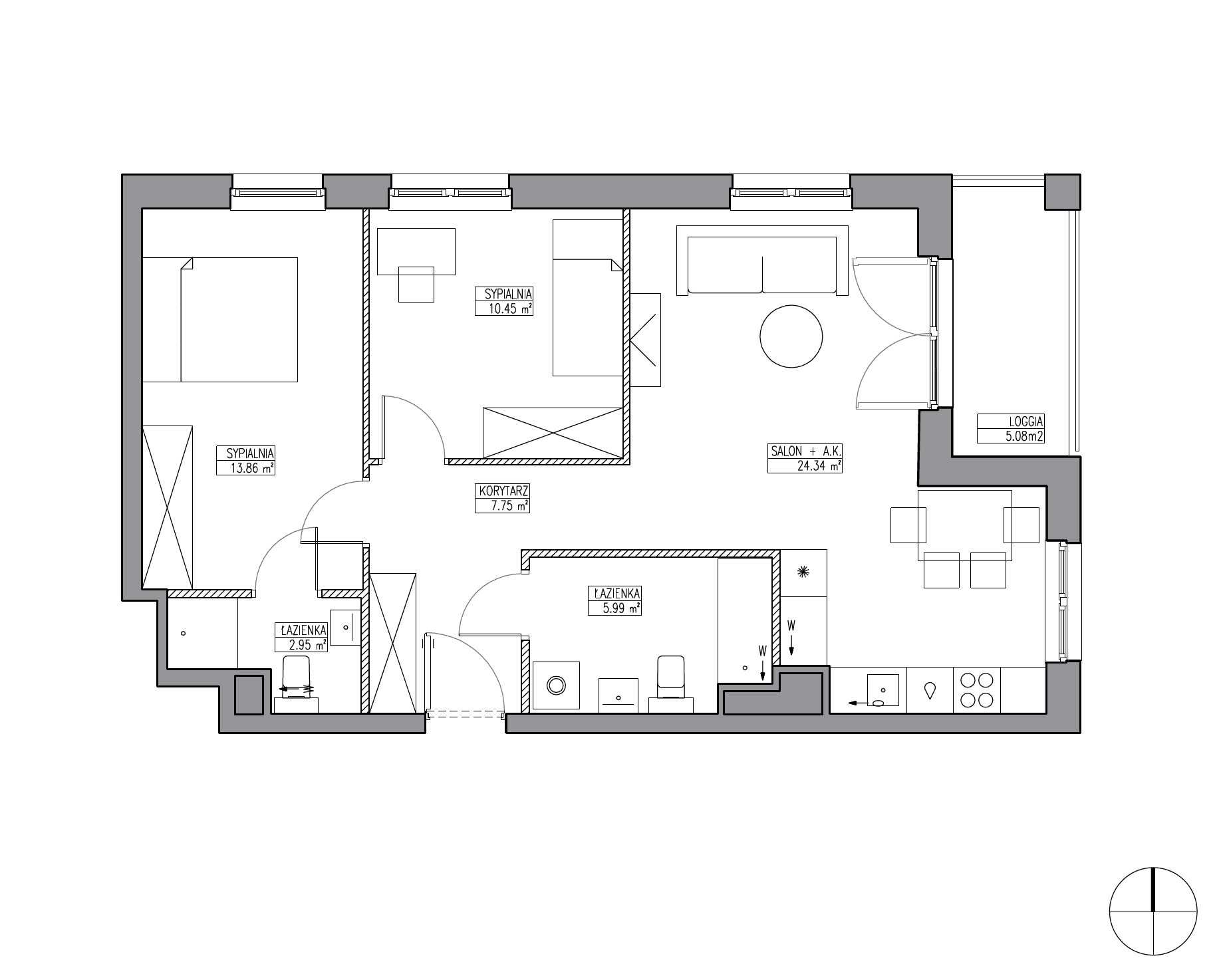 Apartamenty Krakowska - lokal KR6/B/3/1, budynek B