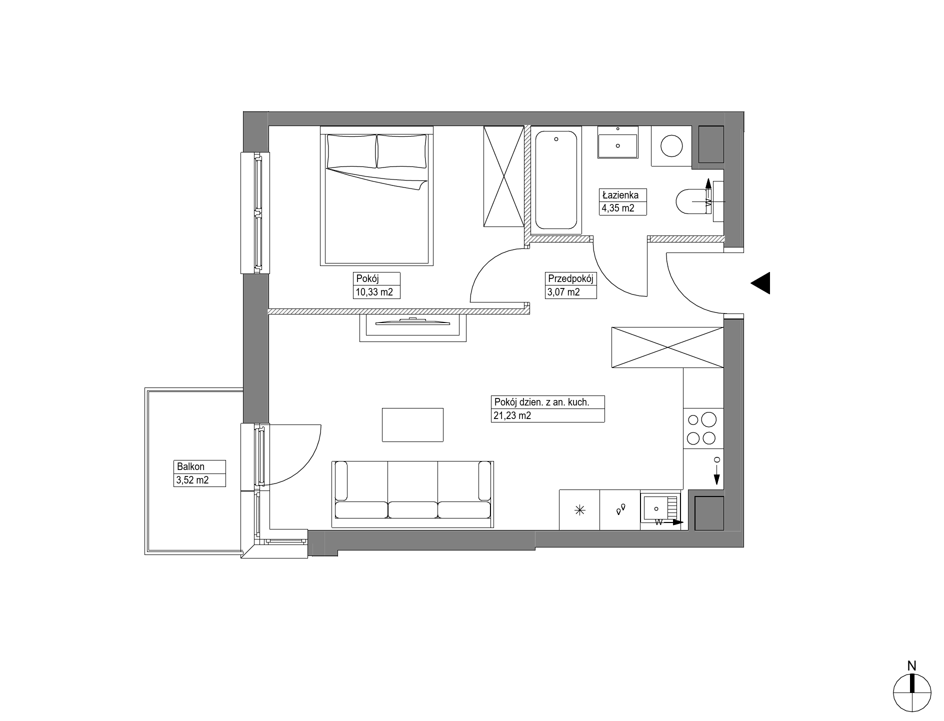 Apartamenty Krakowska - lokal KR8/D/5/1, budynek D