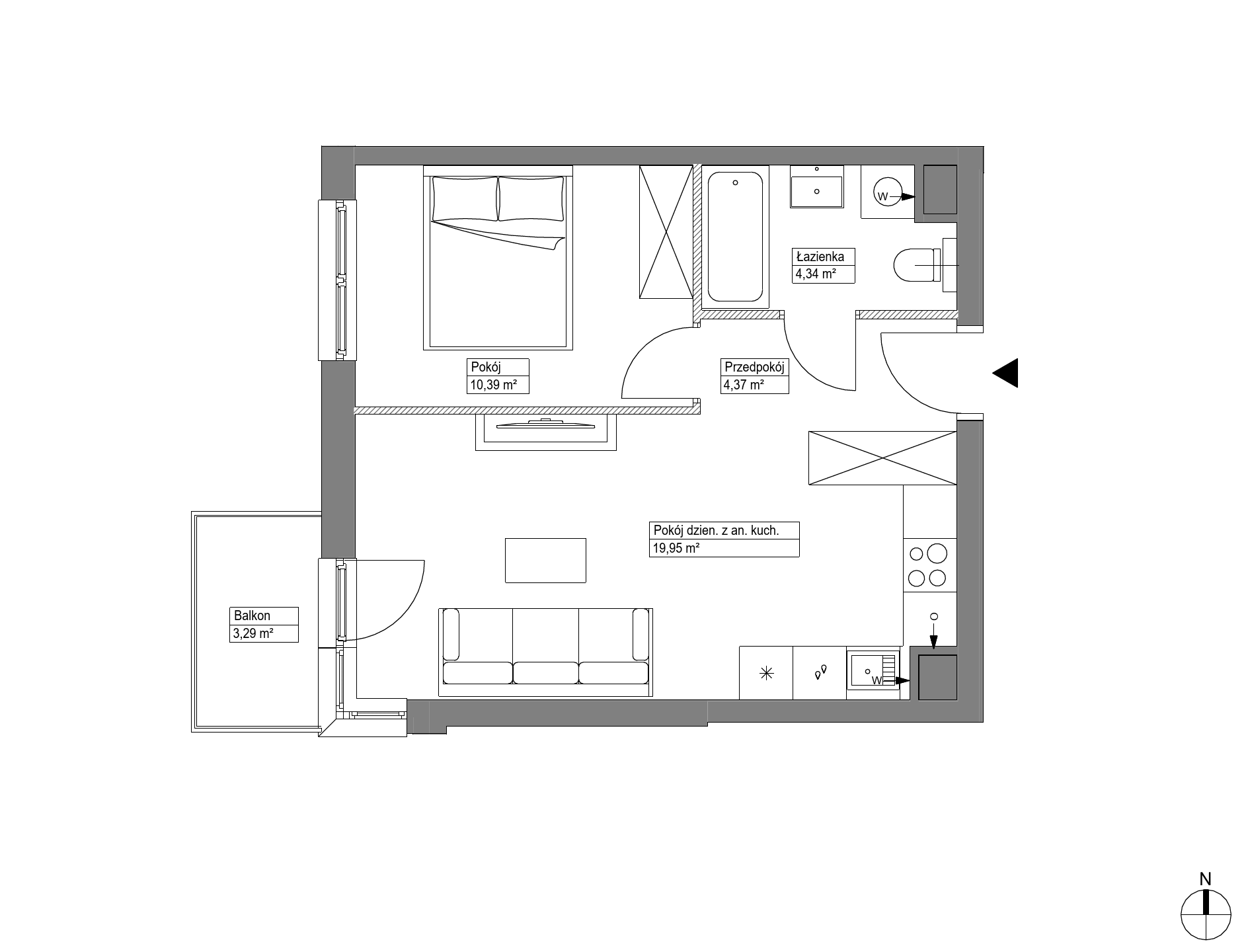 Apartamenty Krakowska - lokal KR8/D/5/1, budynek D