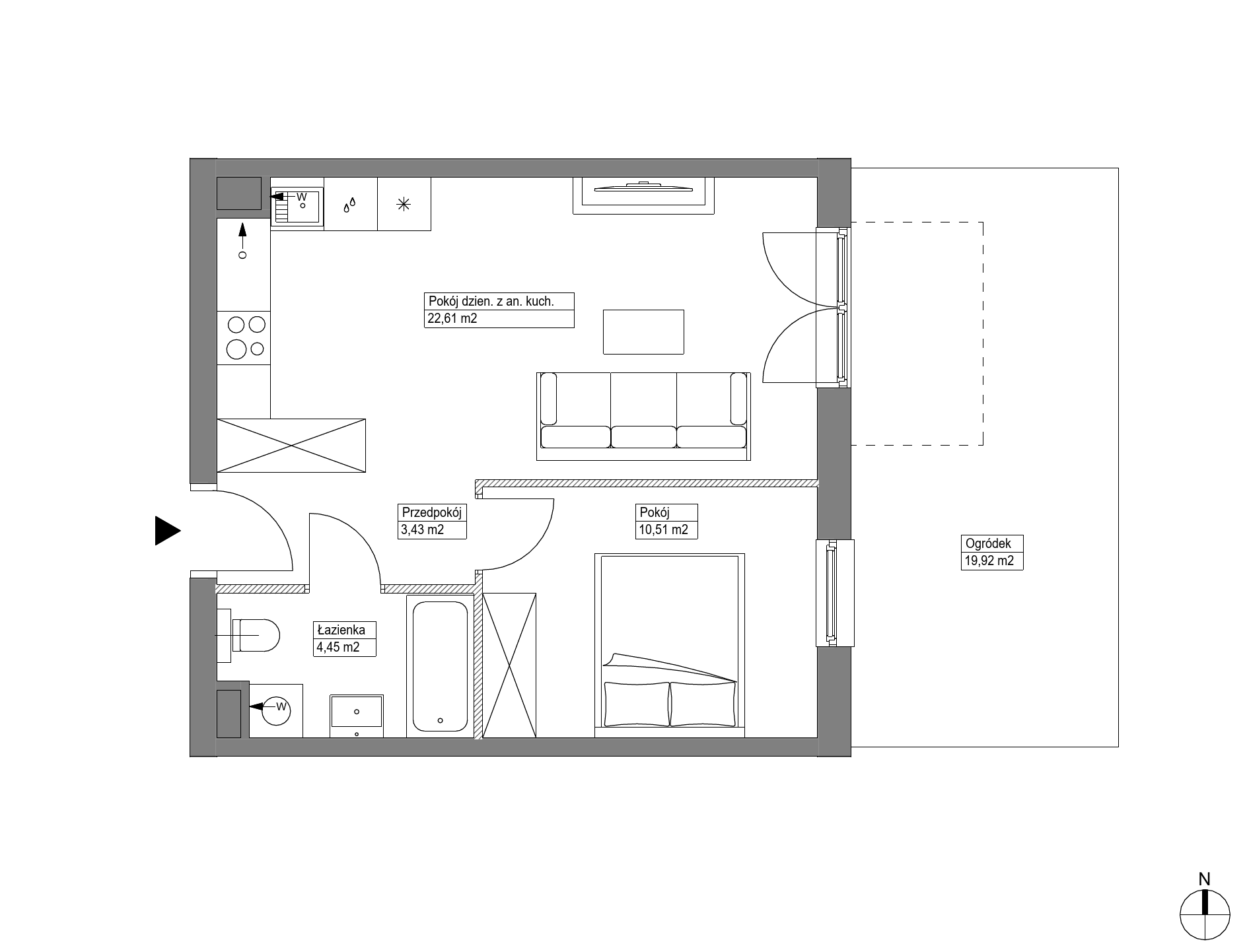 Apartamenty Krakowska - lokal KR8/B/0/6, budynek B