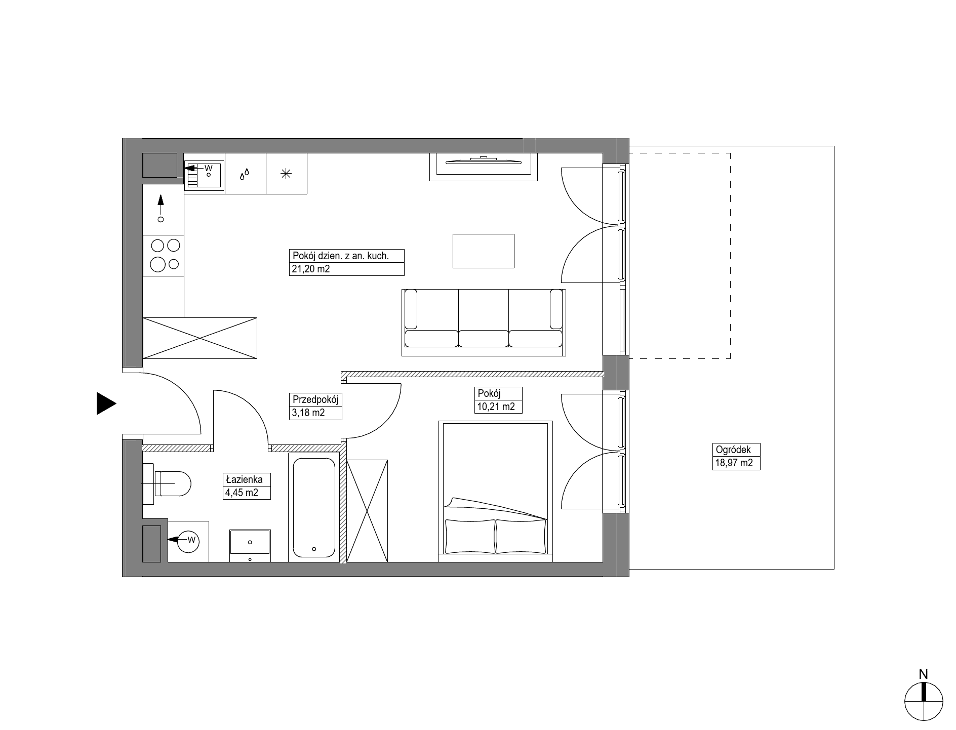 Apartamenty Krakowska - lokal KR8/B/0/5, budynek B