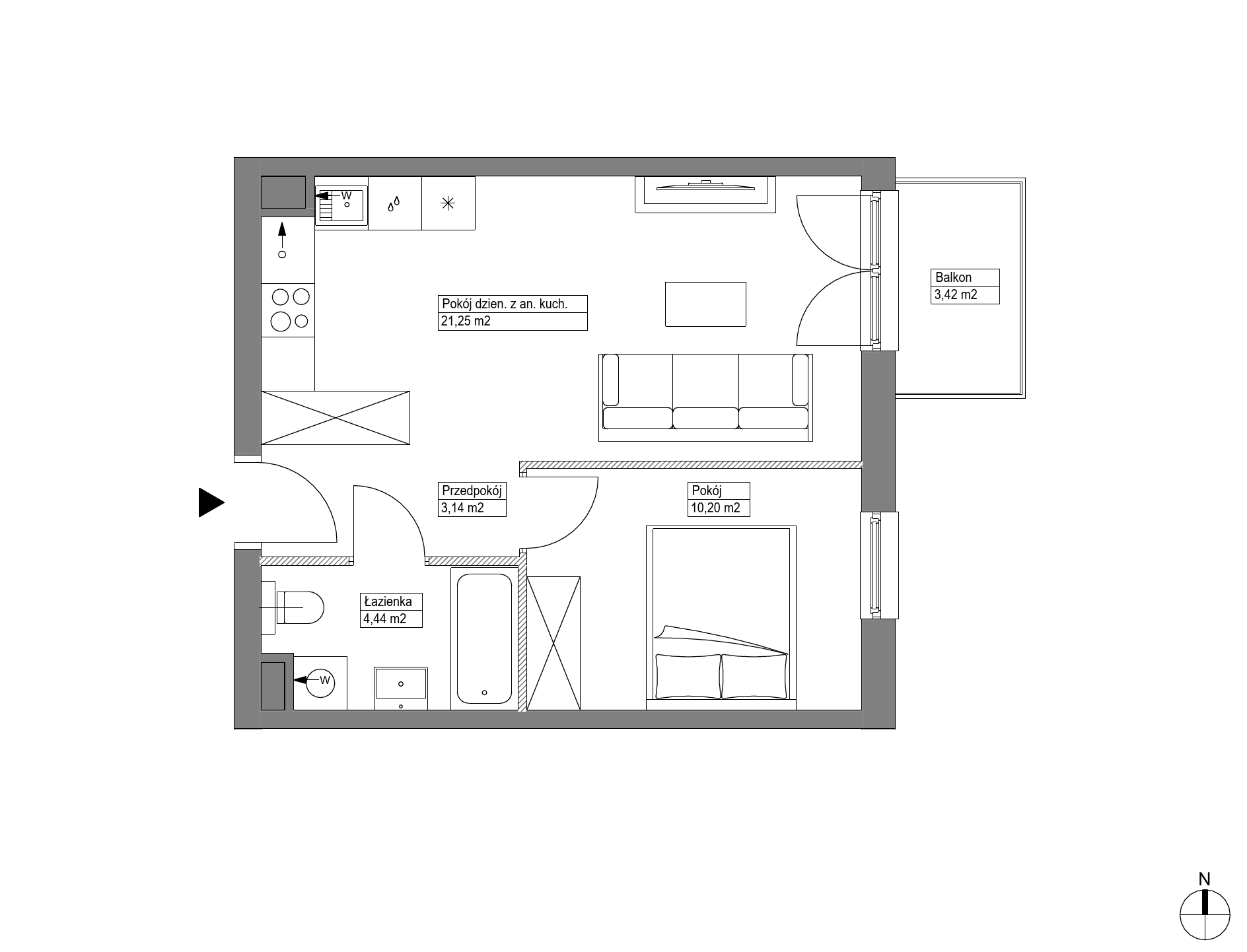 Apartamenty Krakowska - lokal KR8/B/1/6, budynek B