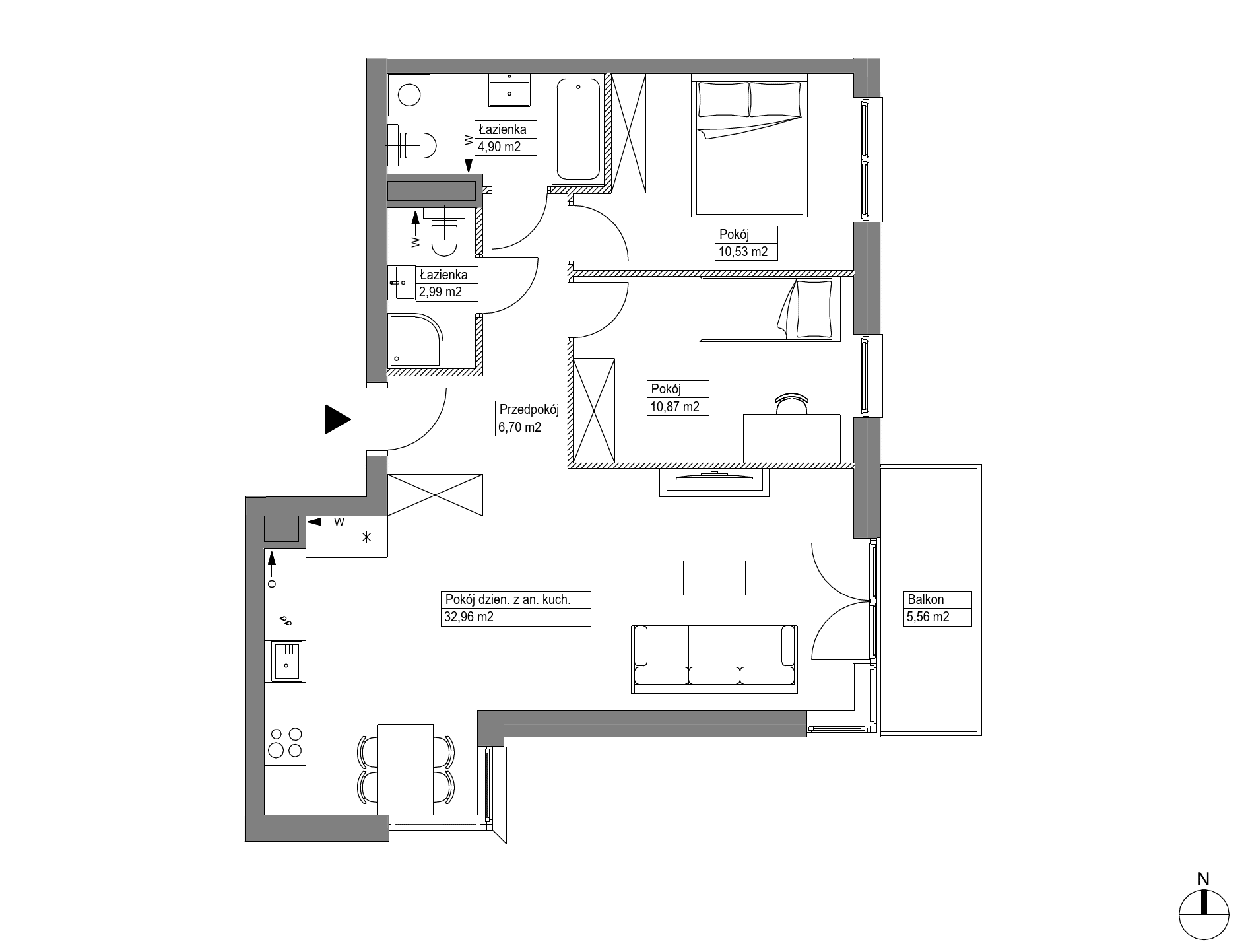 Apartamenty Krakowska - lokal KR8/B/1/8, budynek B
