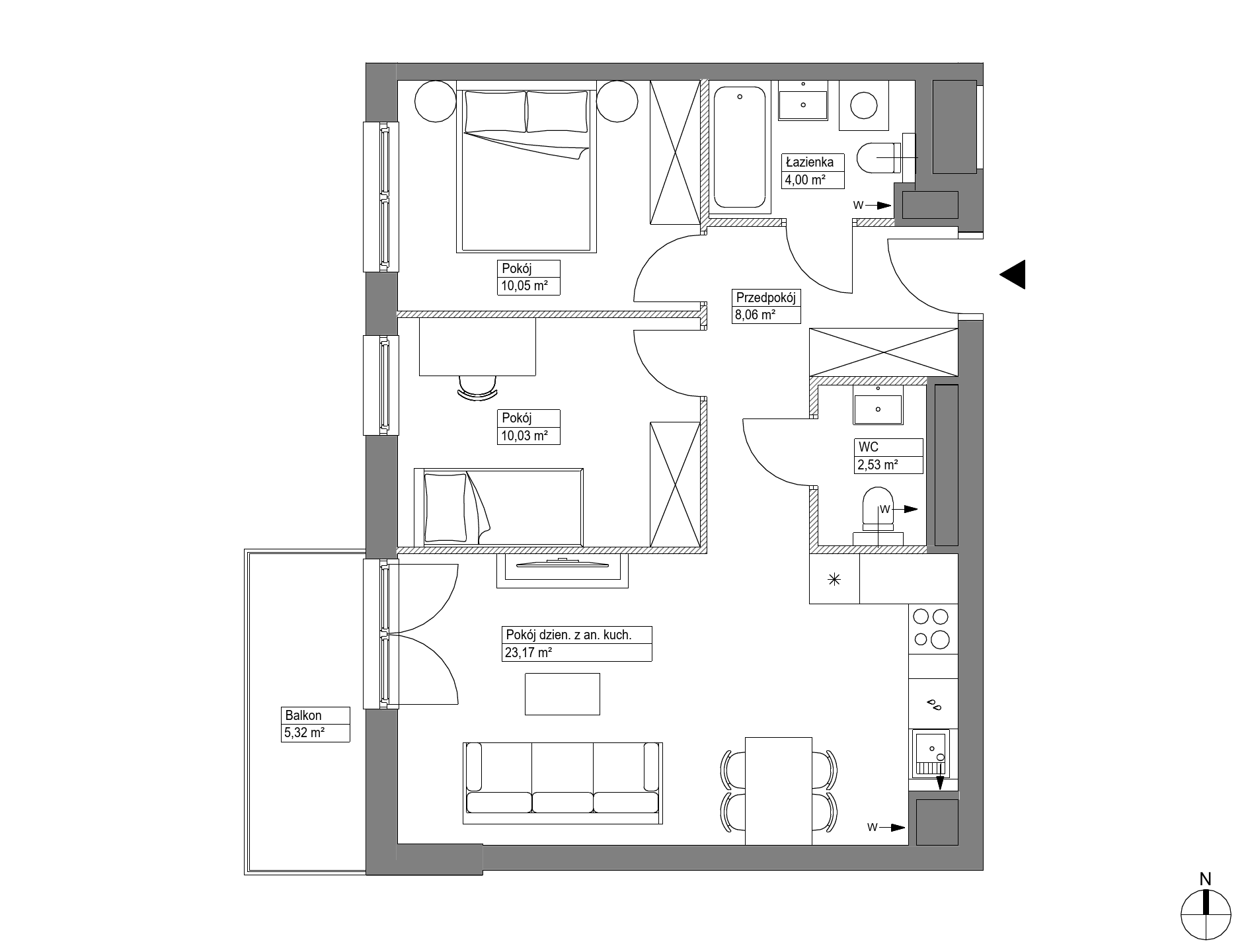 Apartamenty Krakowska - lokal KR8/B/2/1, budynek B