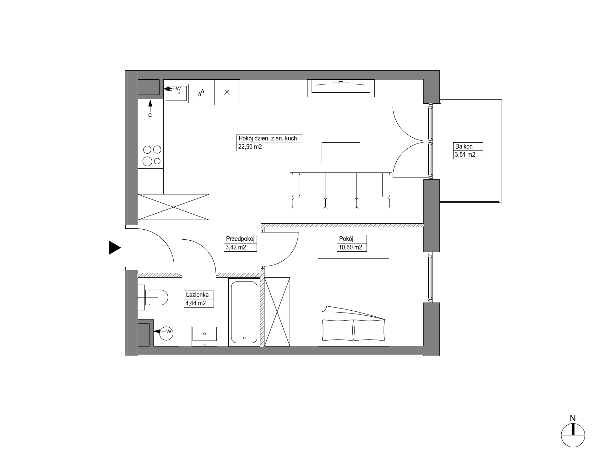 Apartamenty Krakowska - lokal KR8/B/5/6, budynek B