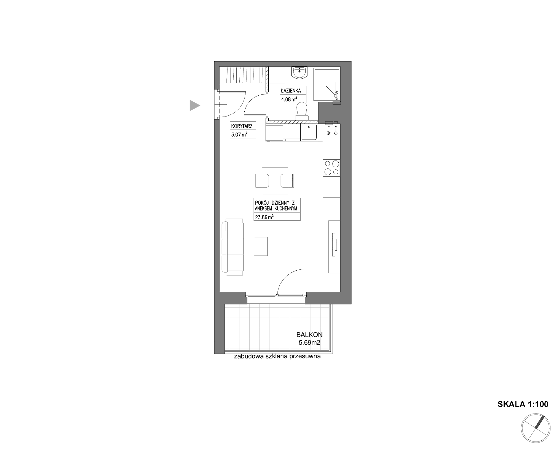 Nowa Wałowa – inwestycja Robyg - lokal I1.5M03