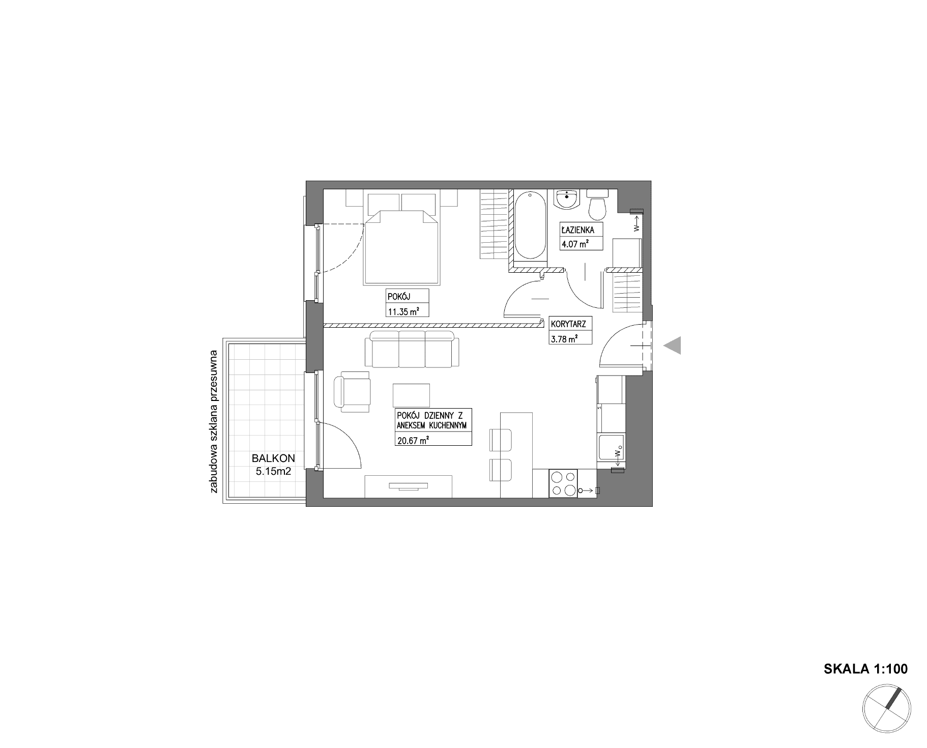Nowa Wałowa – inwestycja Robyg - lokal I1.5M12