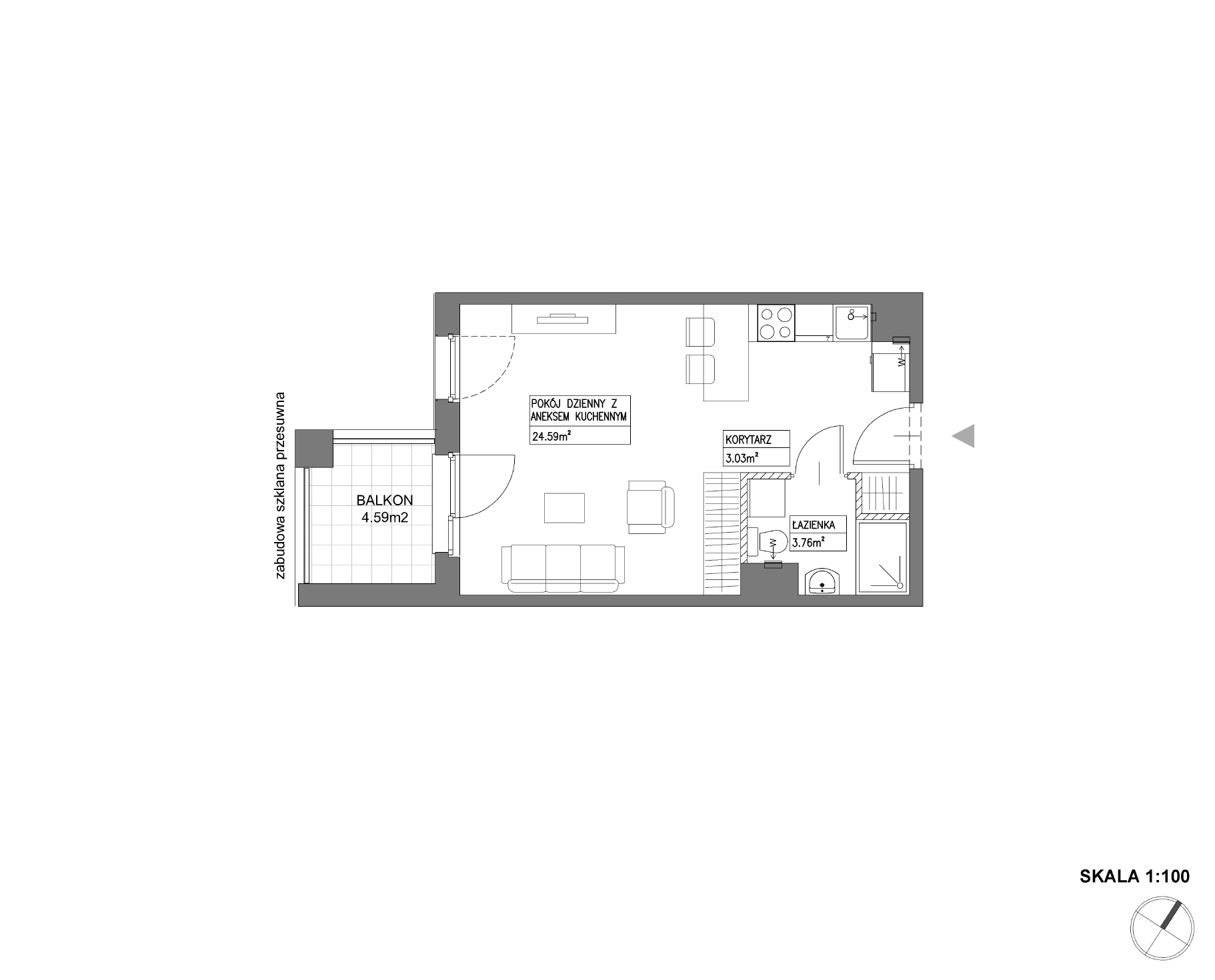 Nowa Wałowa – inwestycja Robyg - lokal I1.6M09