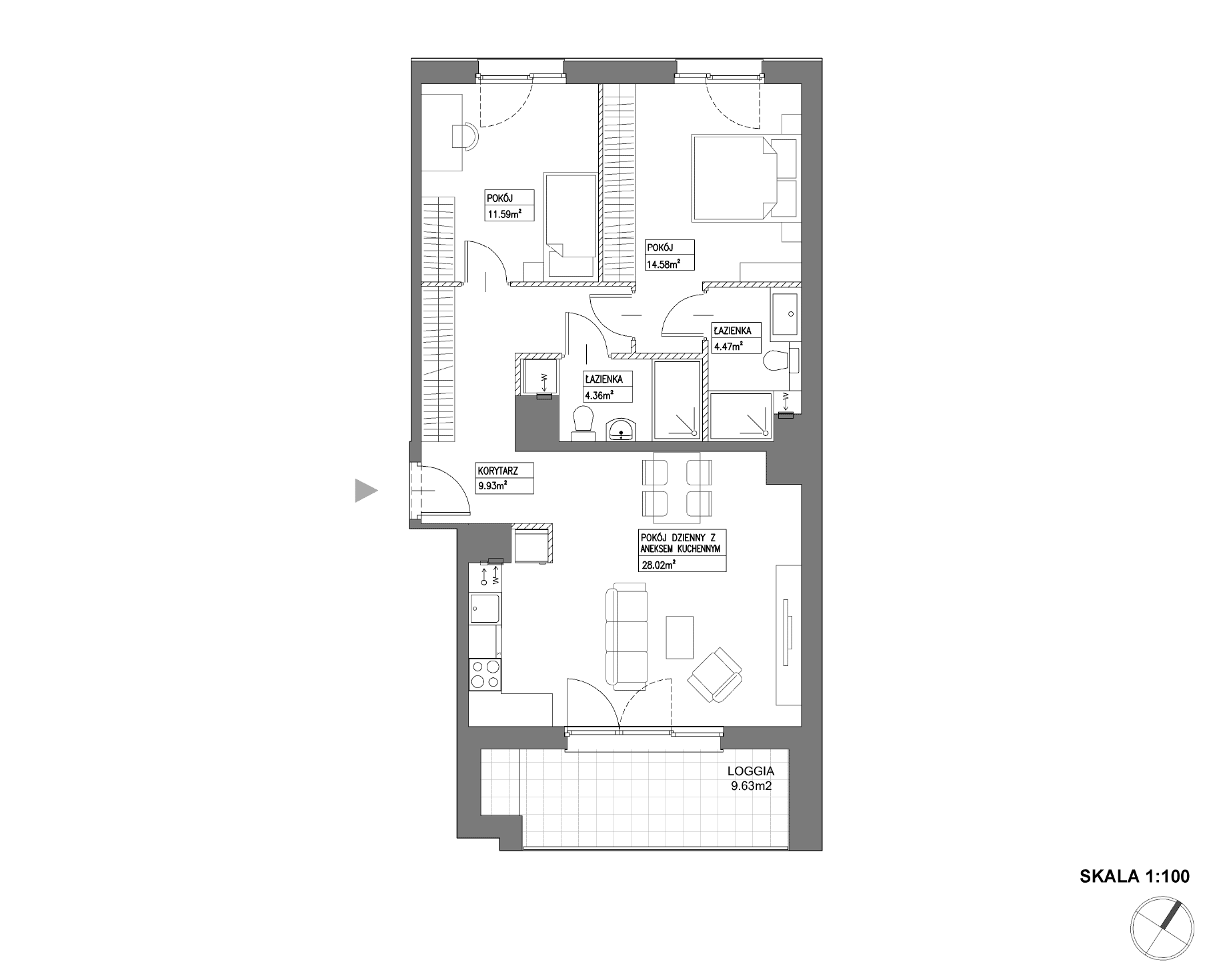 Nowa Wałowa – inwestycja Robyg - lokal I1.7M08