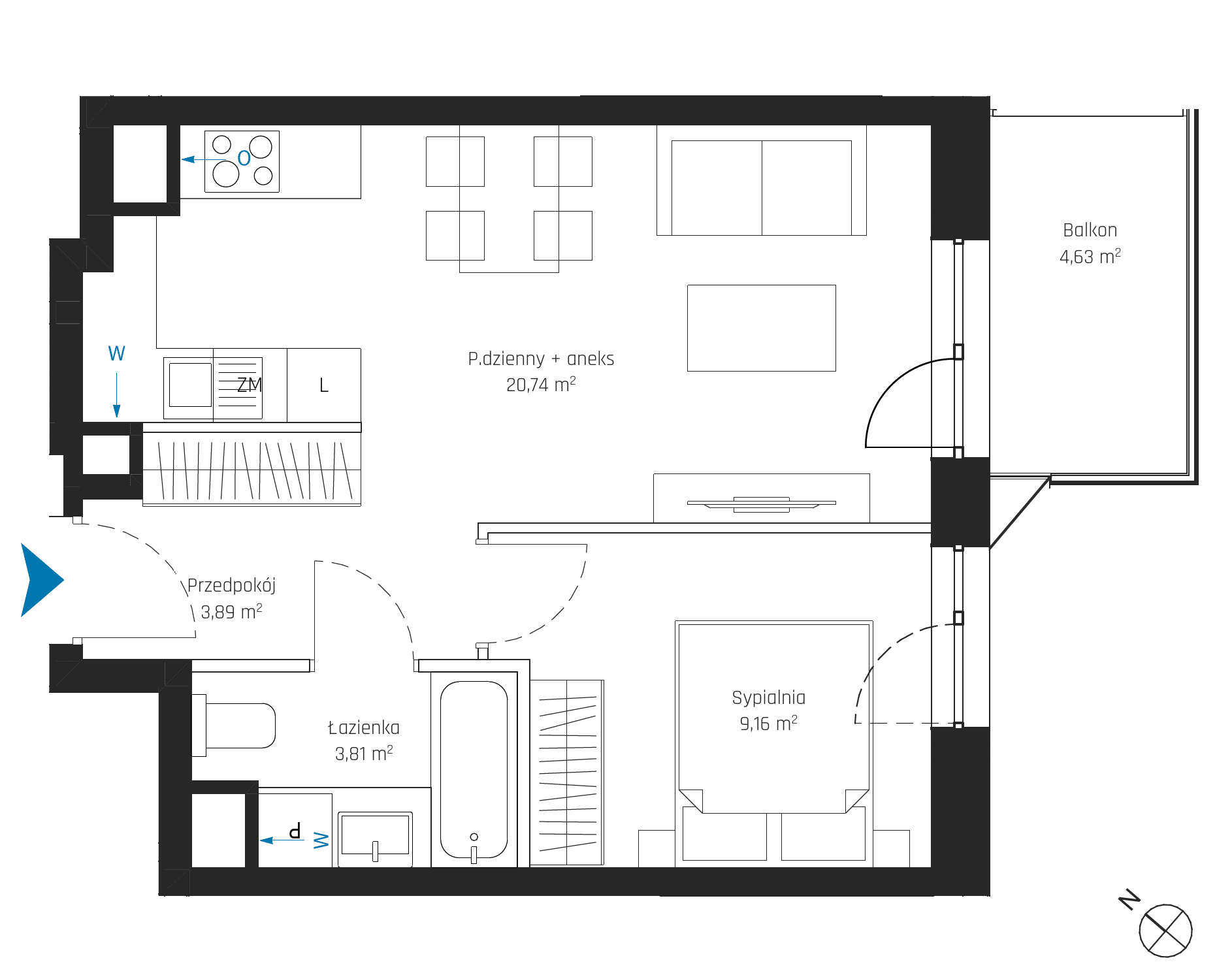 SkyPoint – inwestycja Robyg - lokal A1.5M06