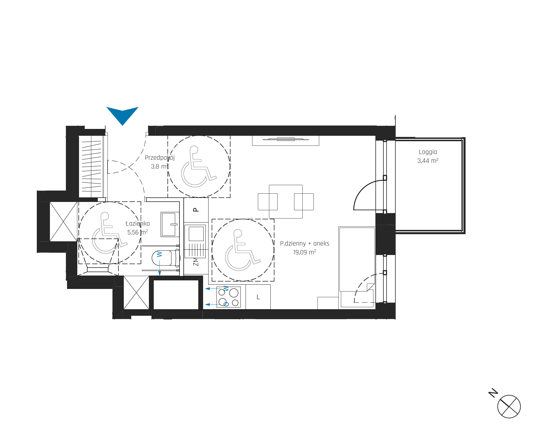 SkyPoint – inwestycja Robyg - lokal A2.5M07