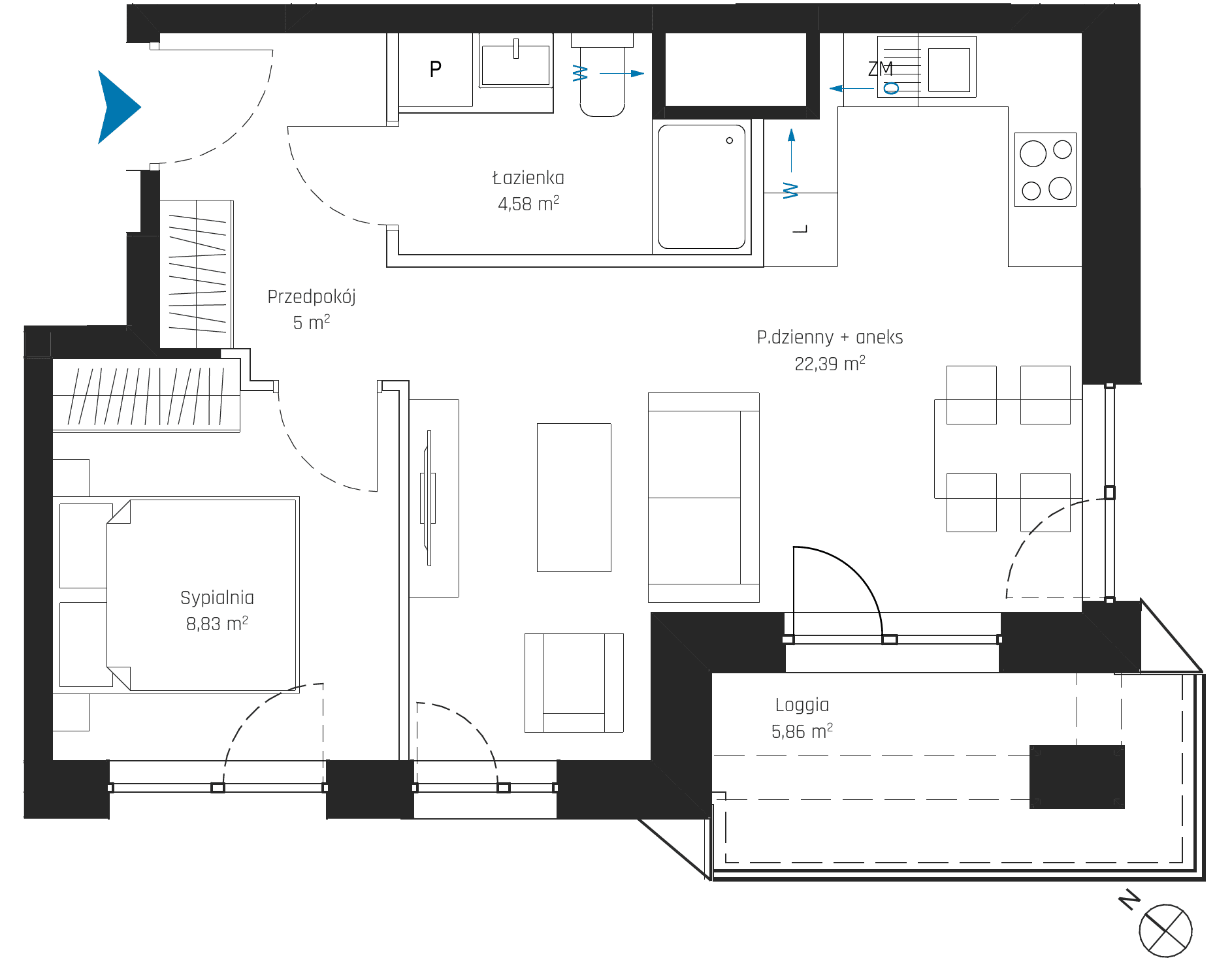 SkyPoint – inwestycja Robyg - lokal A1.5M09
